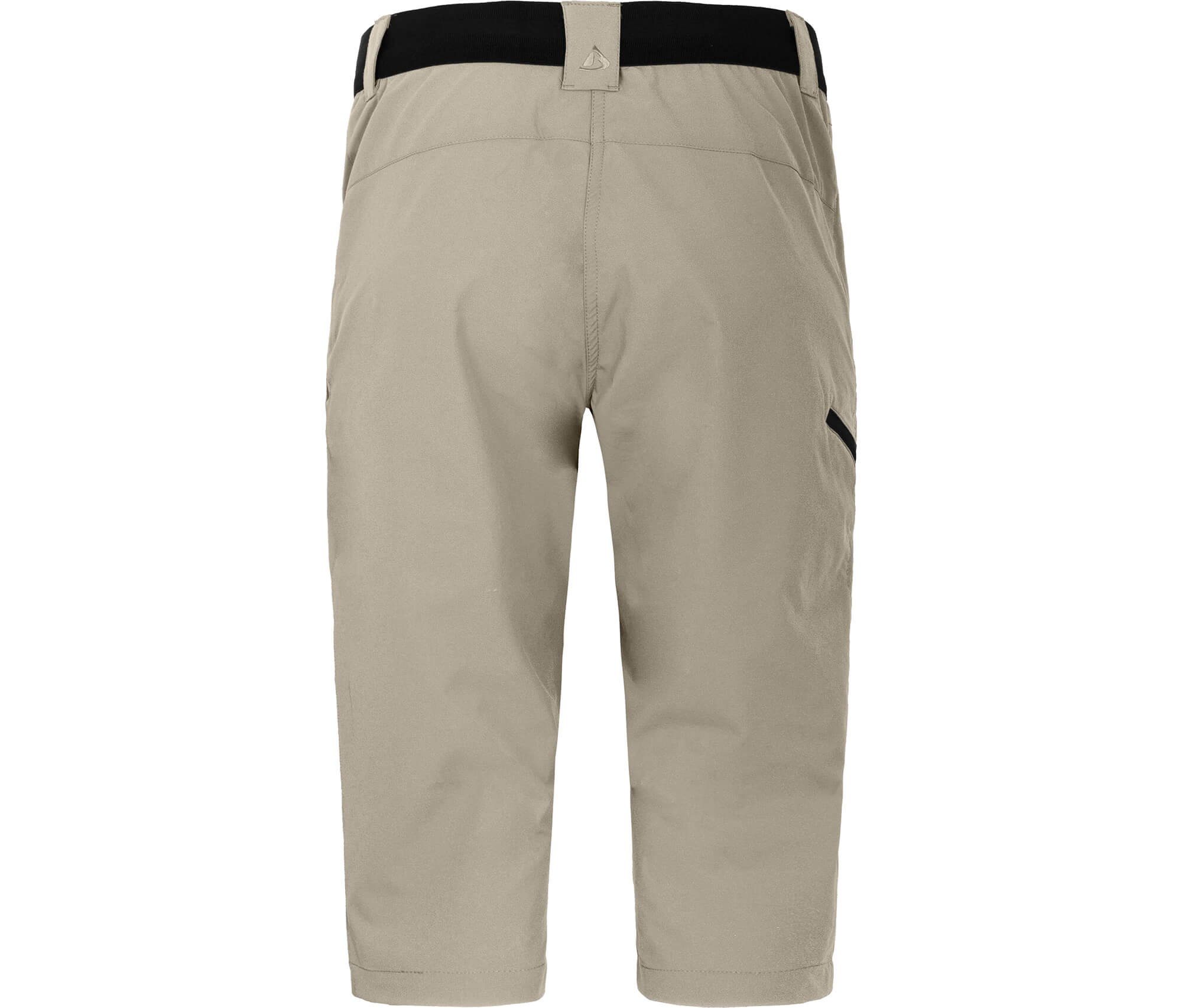 Bergson Outdoorhose VIDAA Damen Wanderhose, 3/4 beige leicht, Normalgrößen, strapazierfähig, Capri COMFORT