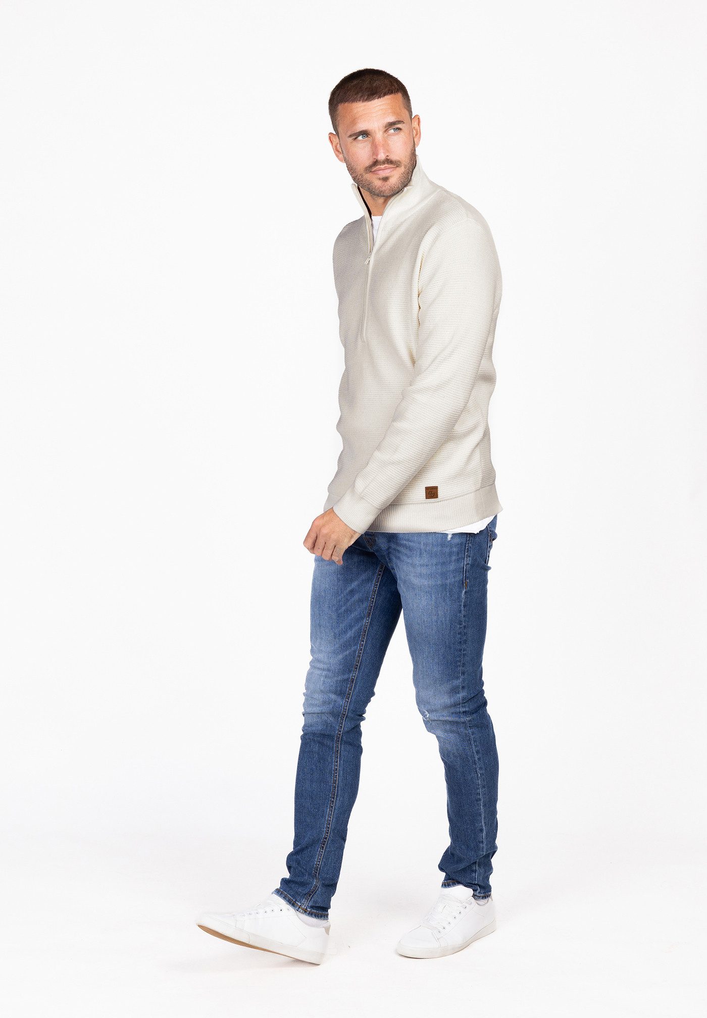 Key Largo Stehkragenpullover MST KLTOTTENHAM troyer-zip