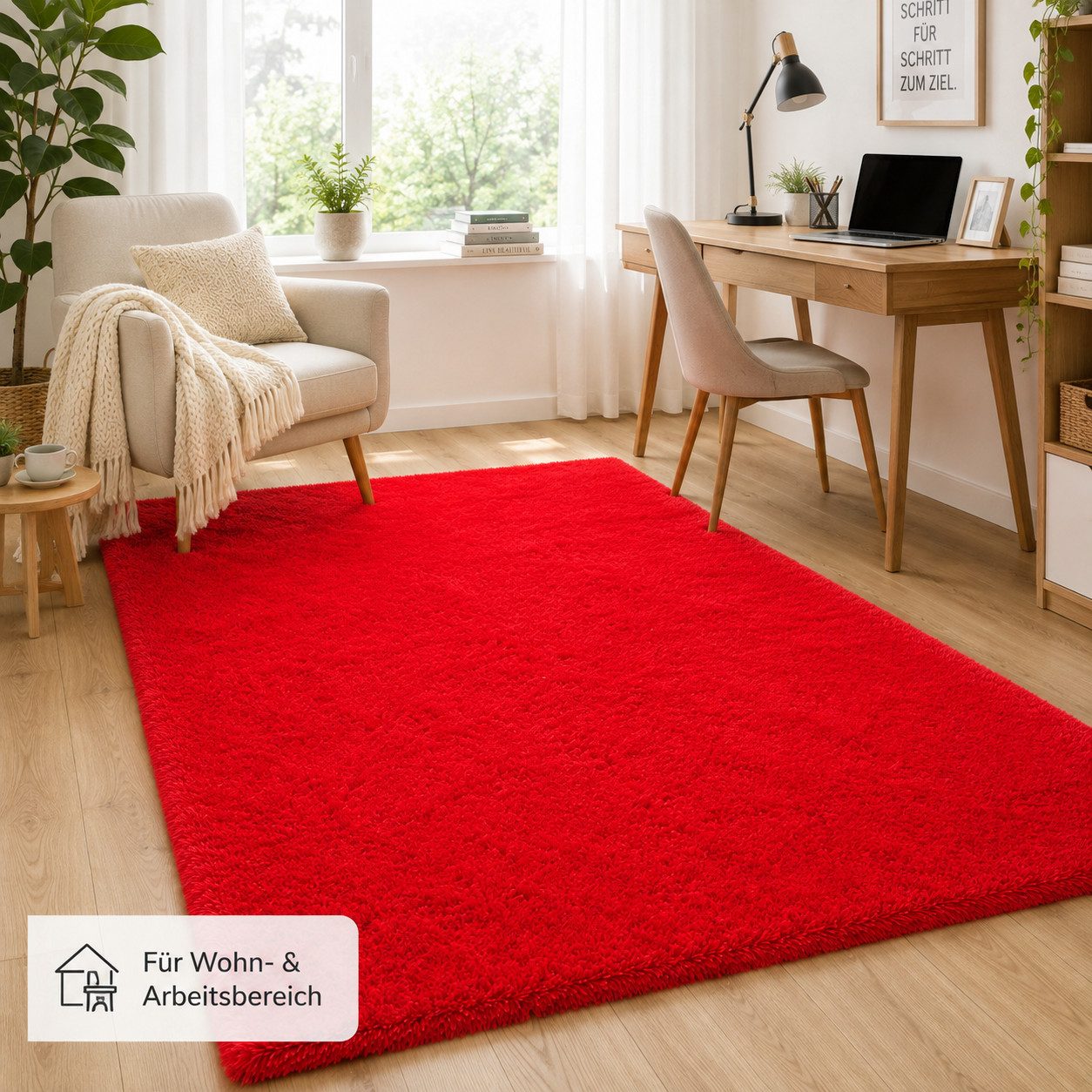 Lochas Hochflor-Teppich Hochflor-Teppich weich & kuschelig für Wohnzimmer und Schlafzimmer – Bild 4 von 5