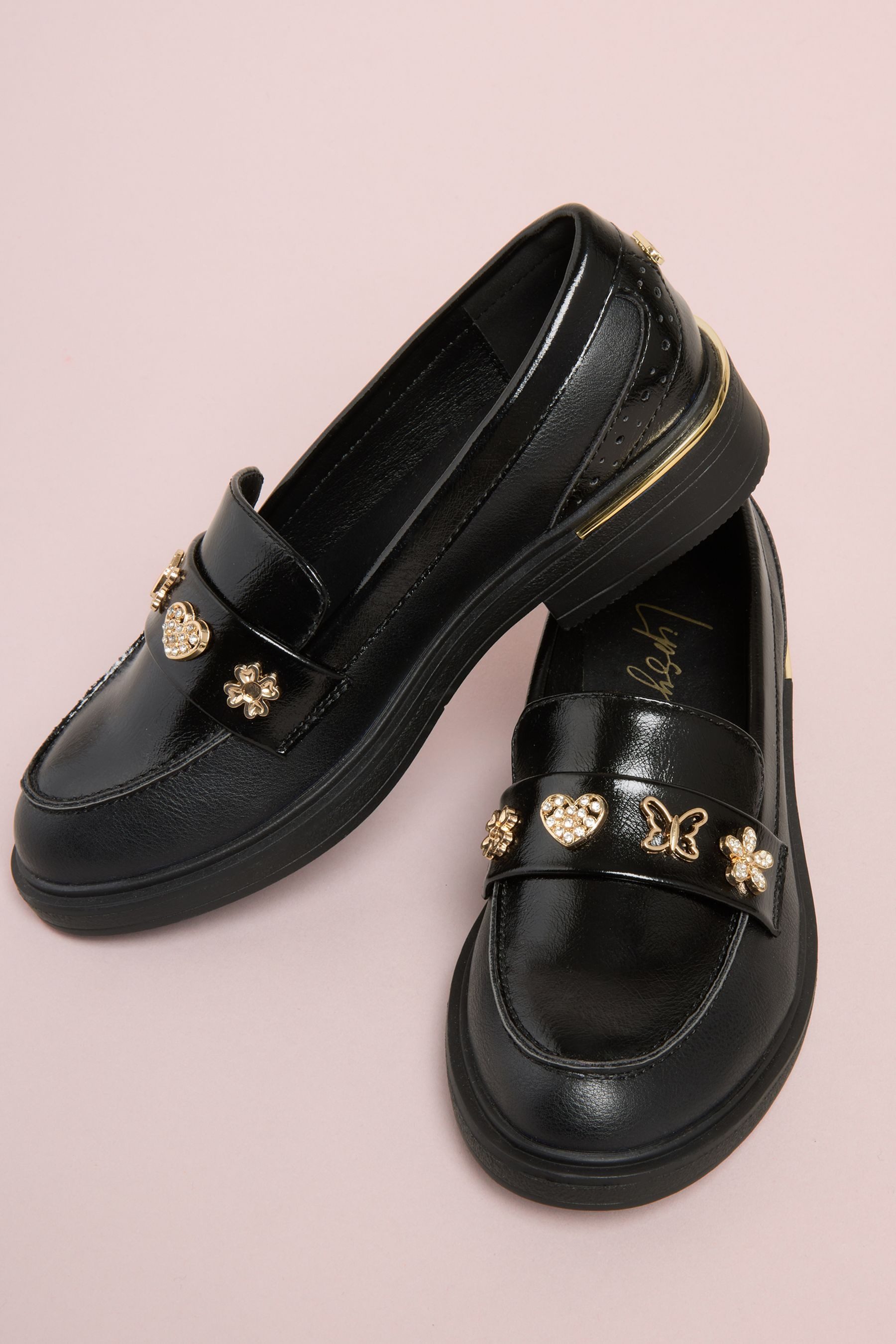 LIPSY Lipsy Schlupf-Loafer in Lackoptik, Schmetterling Loafer (1-tlg)
