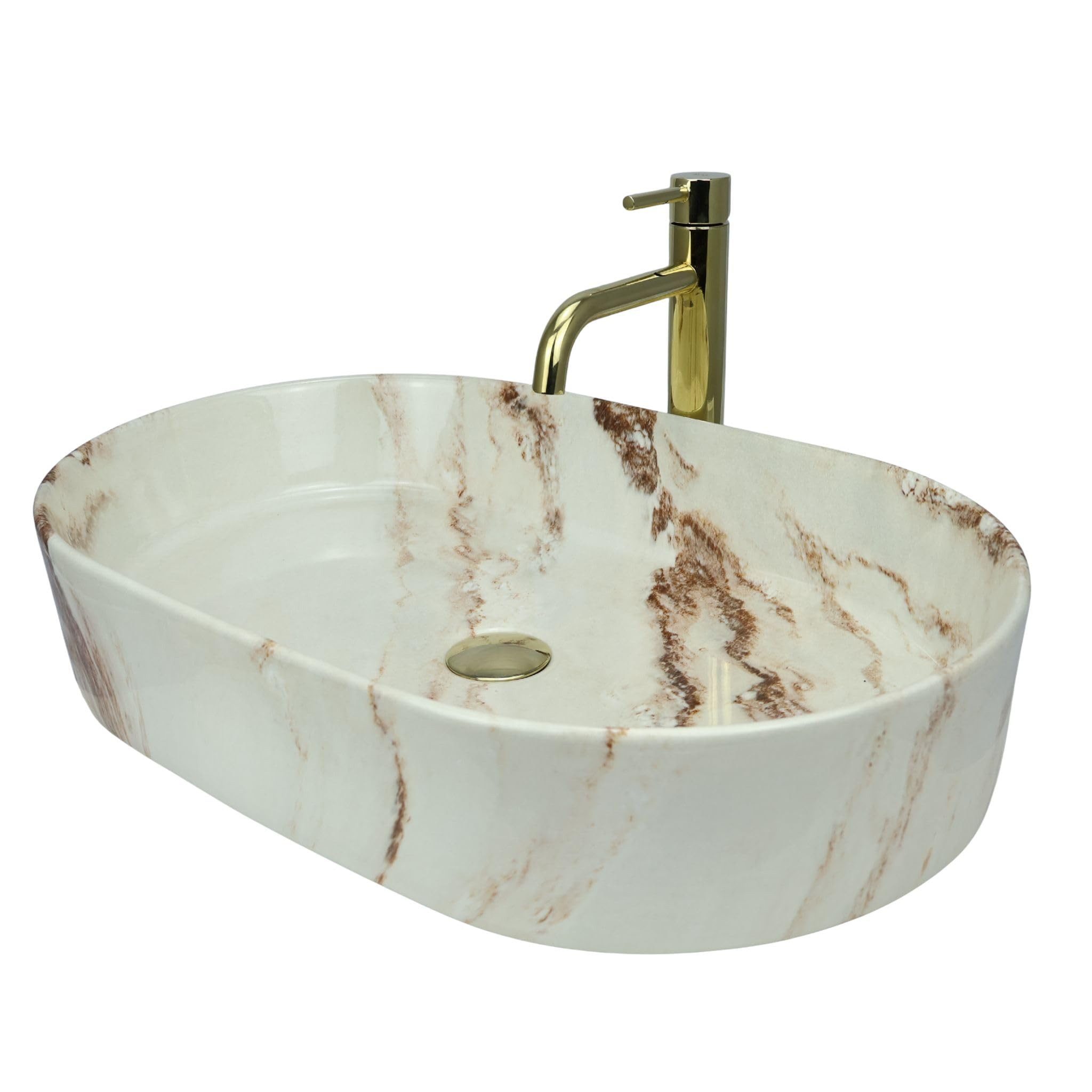 GTM Design Aufsatzwaschbecken NADIA Modern Waschbecken Oval günstig online kaufen