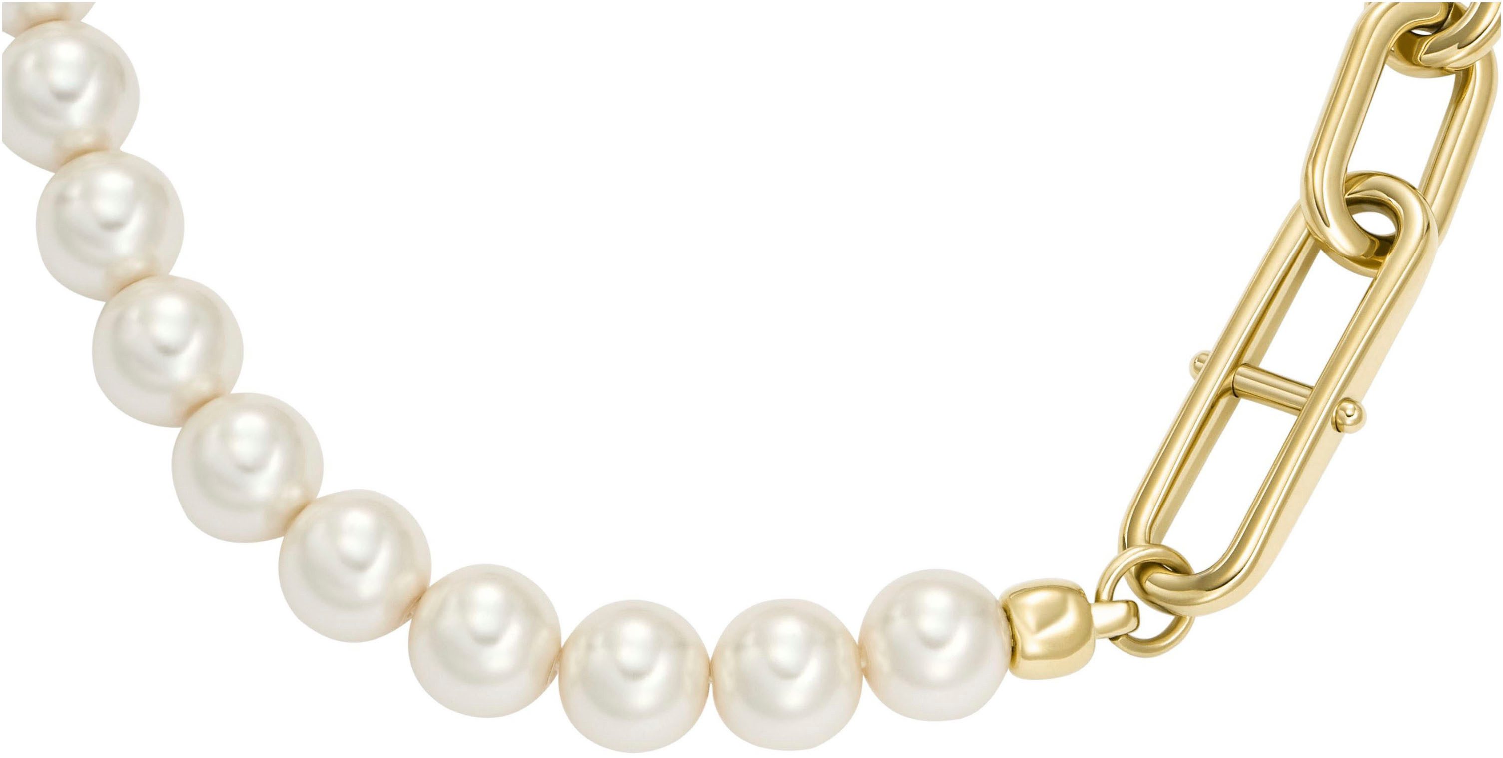 Edelstahlkette Schmuck Geschenk Edelstahl GLIEDER HERITAGE PEARL D-LINK, JF04727710