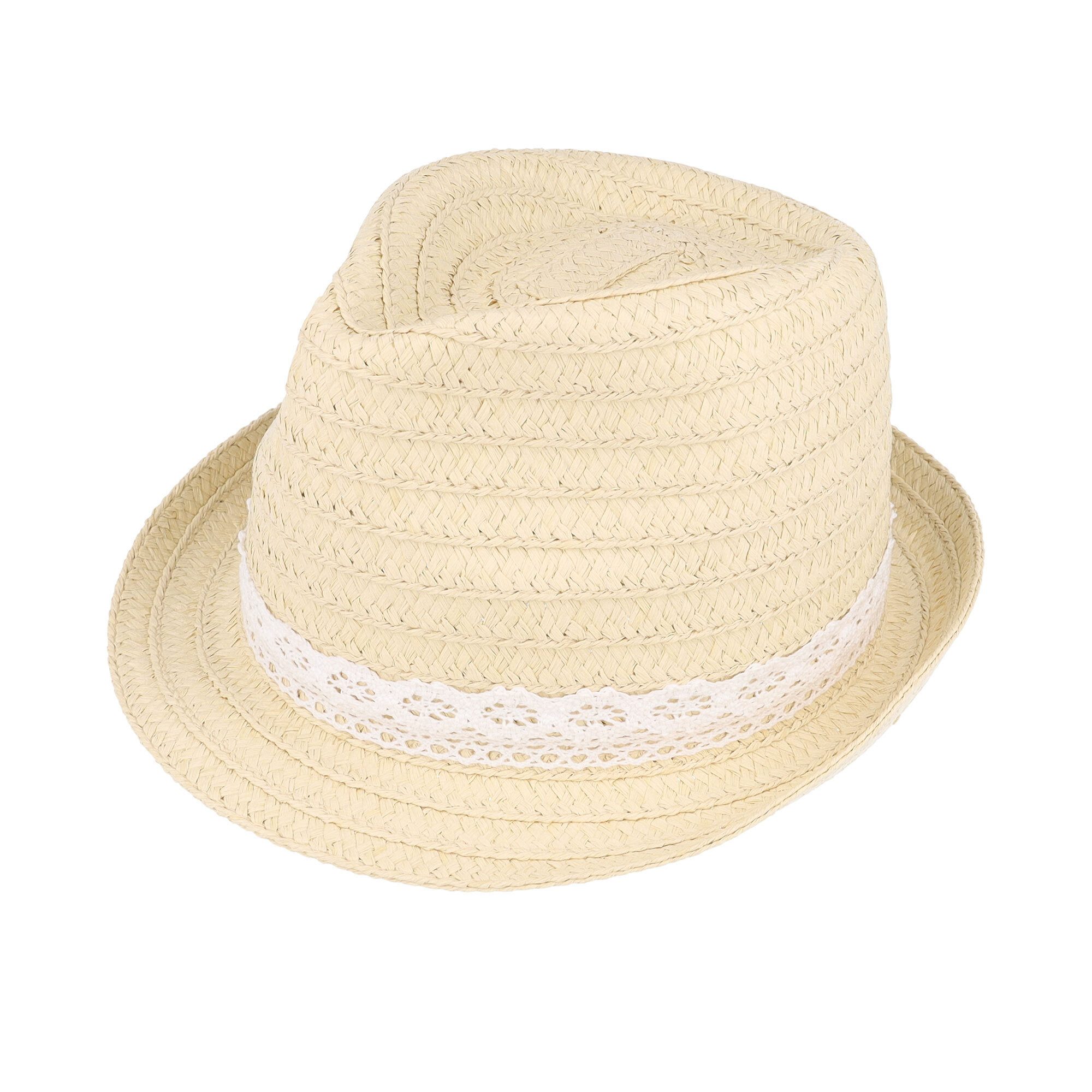 MAXIMO Strohhut KIDS GIRL-Trilby Spitze (1-St)