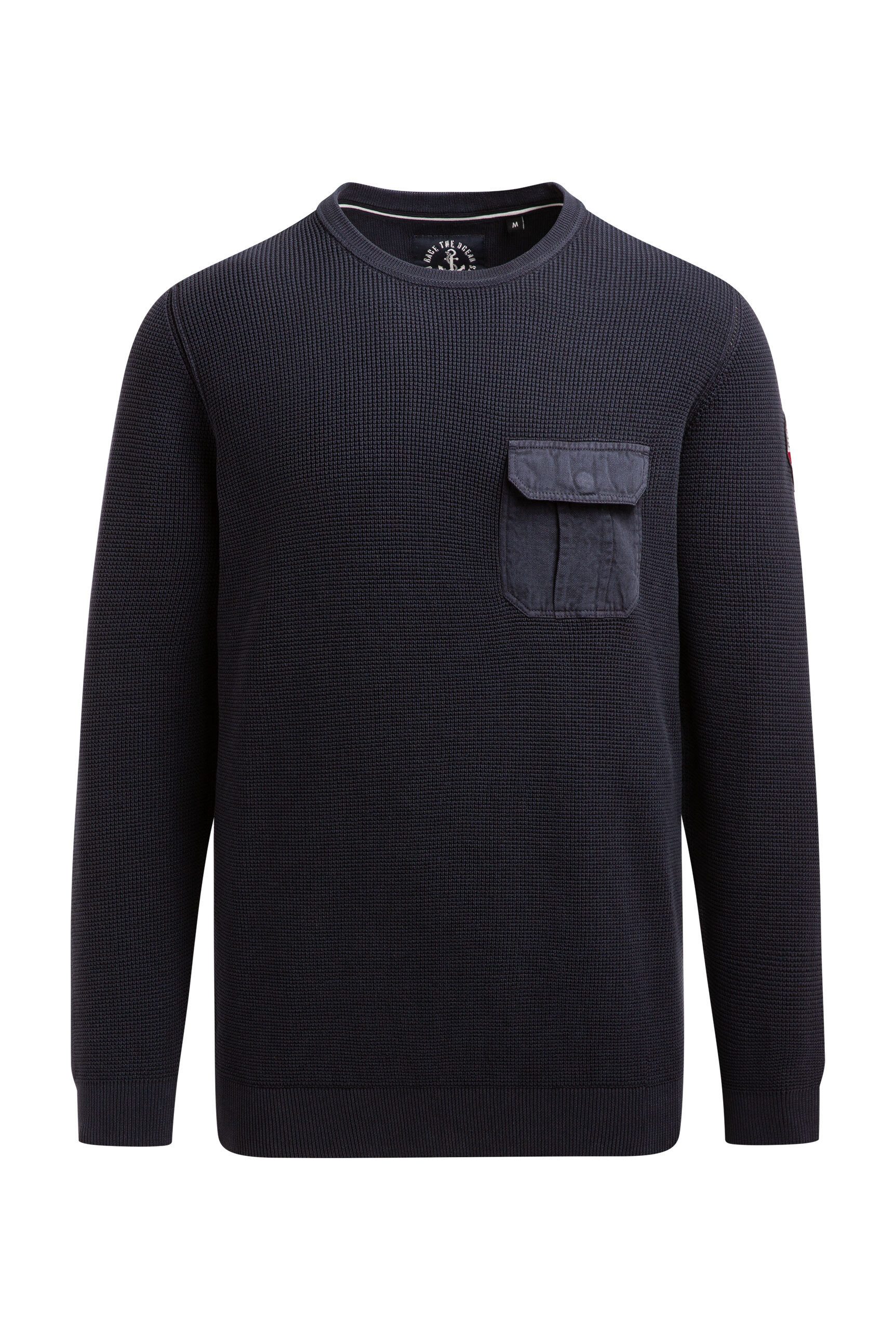 CAMP DAVID Rundhalspullover mit nach außen gekehrten Nähten