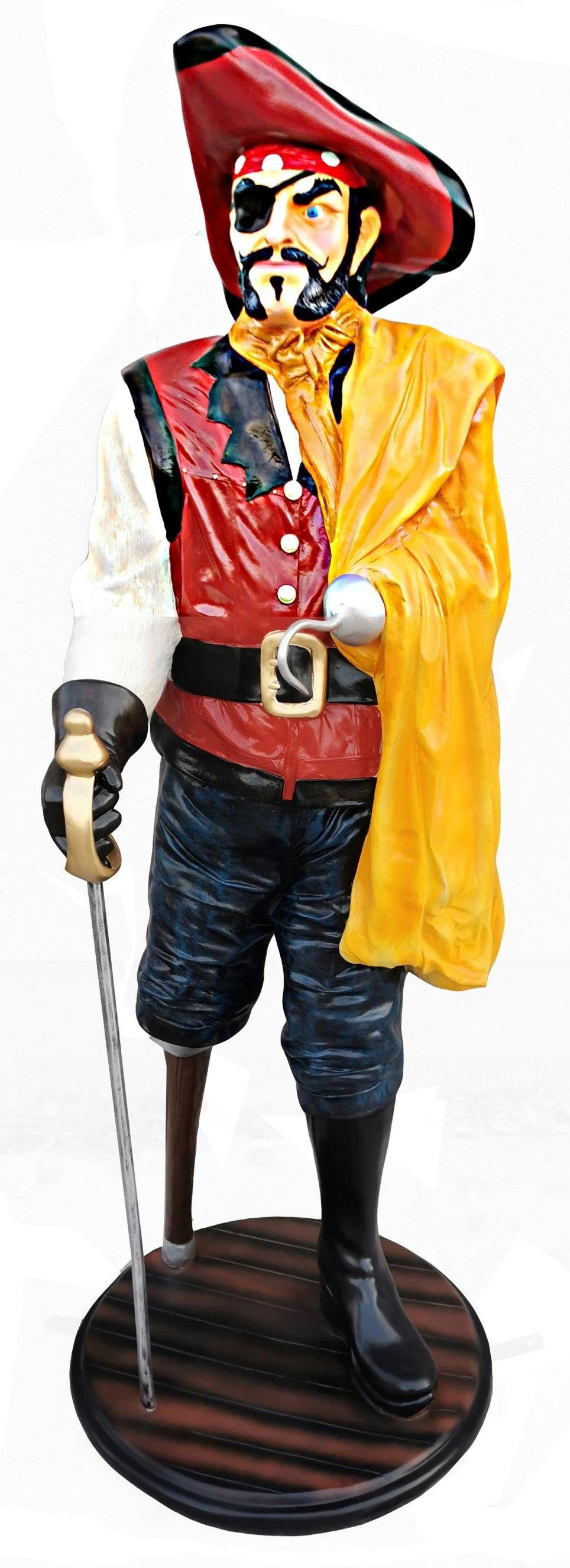 JVmoebel Skulptur Pirat Figur Statue Design Skulptur Dekoration 185 cm Außen Abstrakt Laden Deko