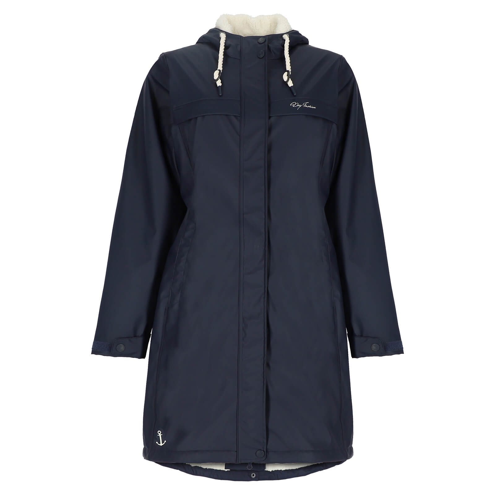 Dry Fashion Regenmantel Damen PU-Mantel Oslo mit Teddy-Fleece - Regenjacke günstig online kaufen