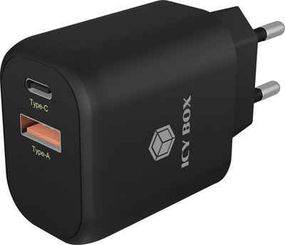 ICY BOX 2 Port USB 20 W Schnellladegerät für Mobilgeräte USB-Ladegerät