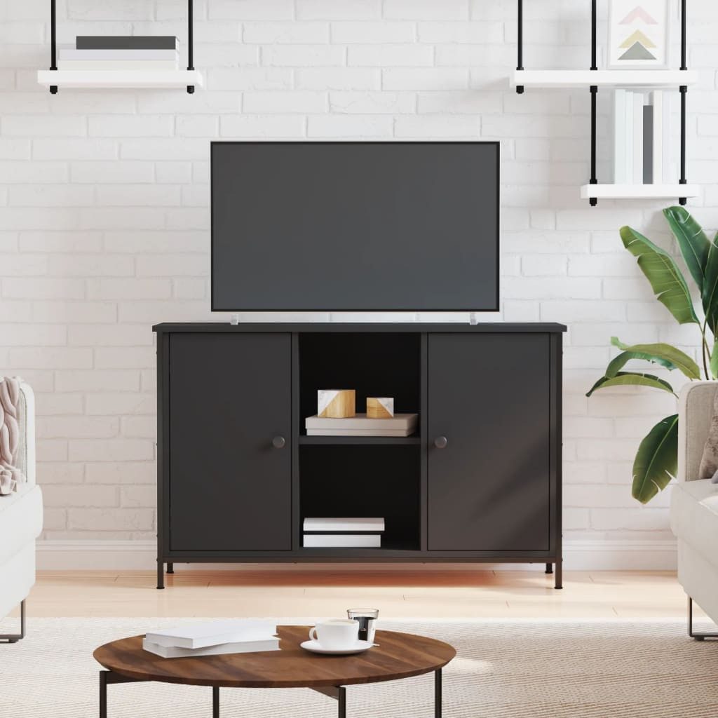 vidaXL Schrankmodule TV-Schrank Schwarz 100x35x65 cm Holzwerkstoff günstig online kaufen