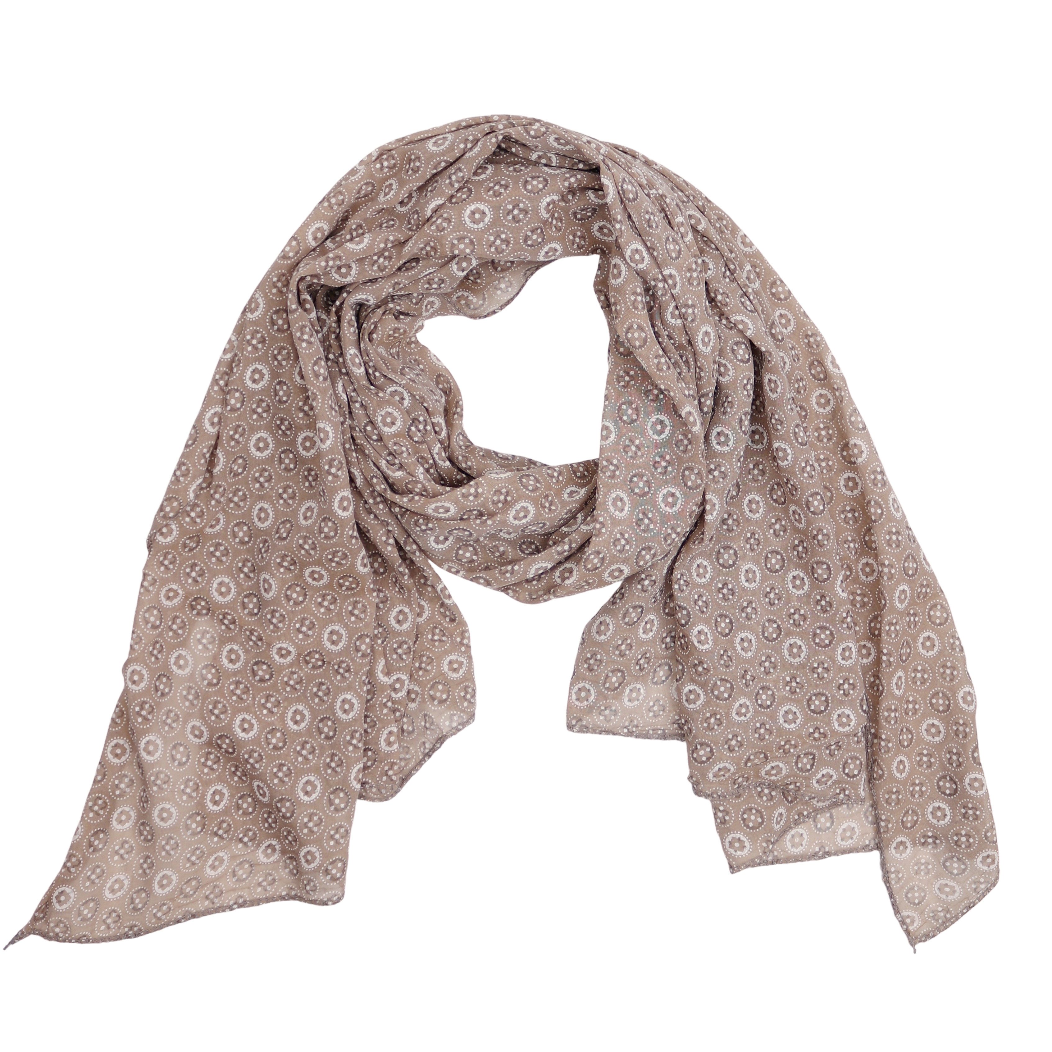 MIRROSI Modeschal Asymmetrischer Schal, Made in Italy 20% Seide 80% Baumwolle, (Ca.170x77cm; leicht und bequem), Damen Halstuch ideal für Frühling, Sommer und Herbst