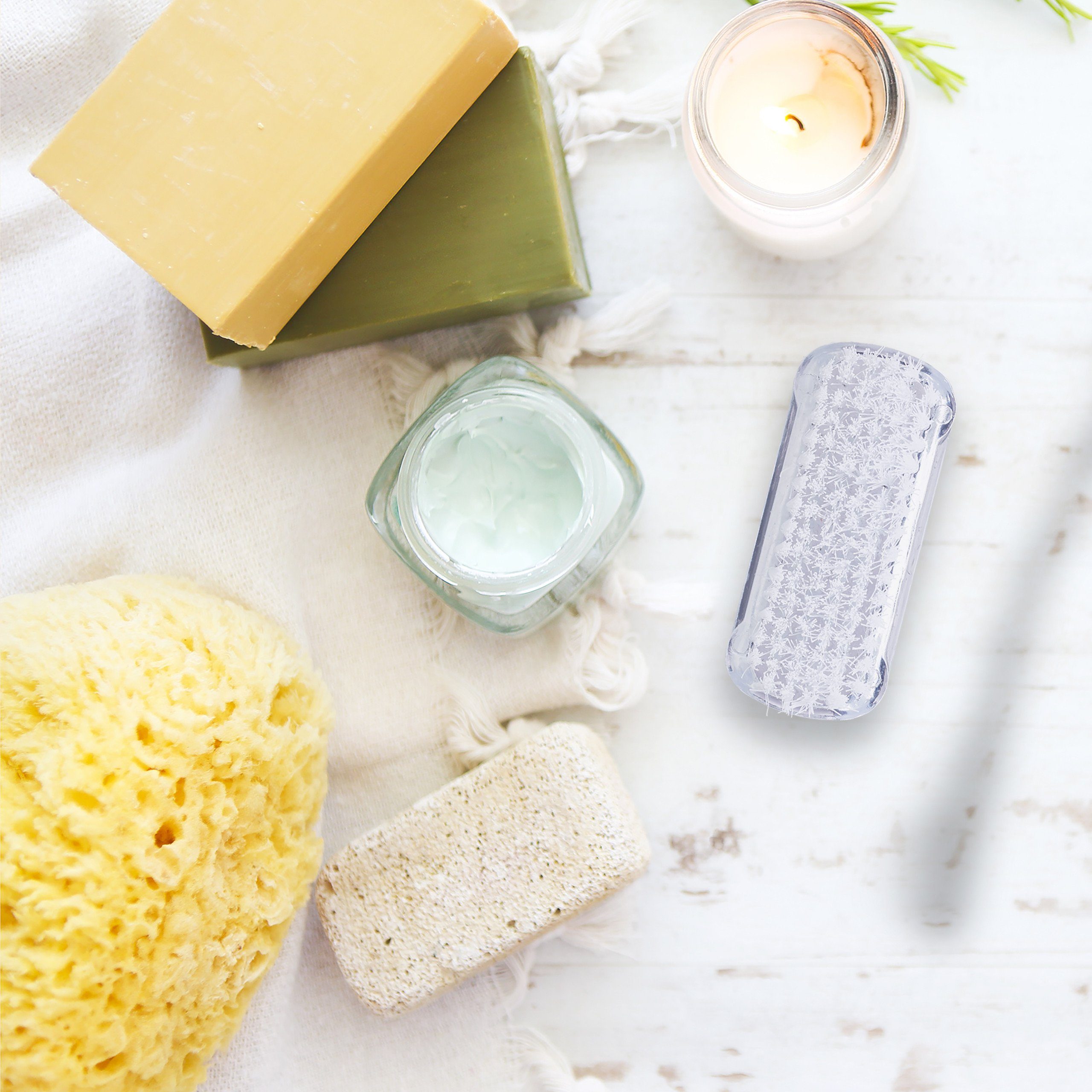 relaxdays Nagelbürste 8 Stück, transparent