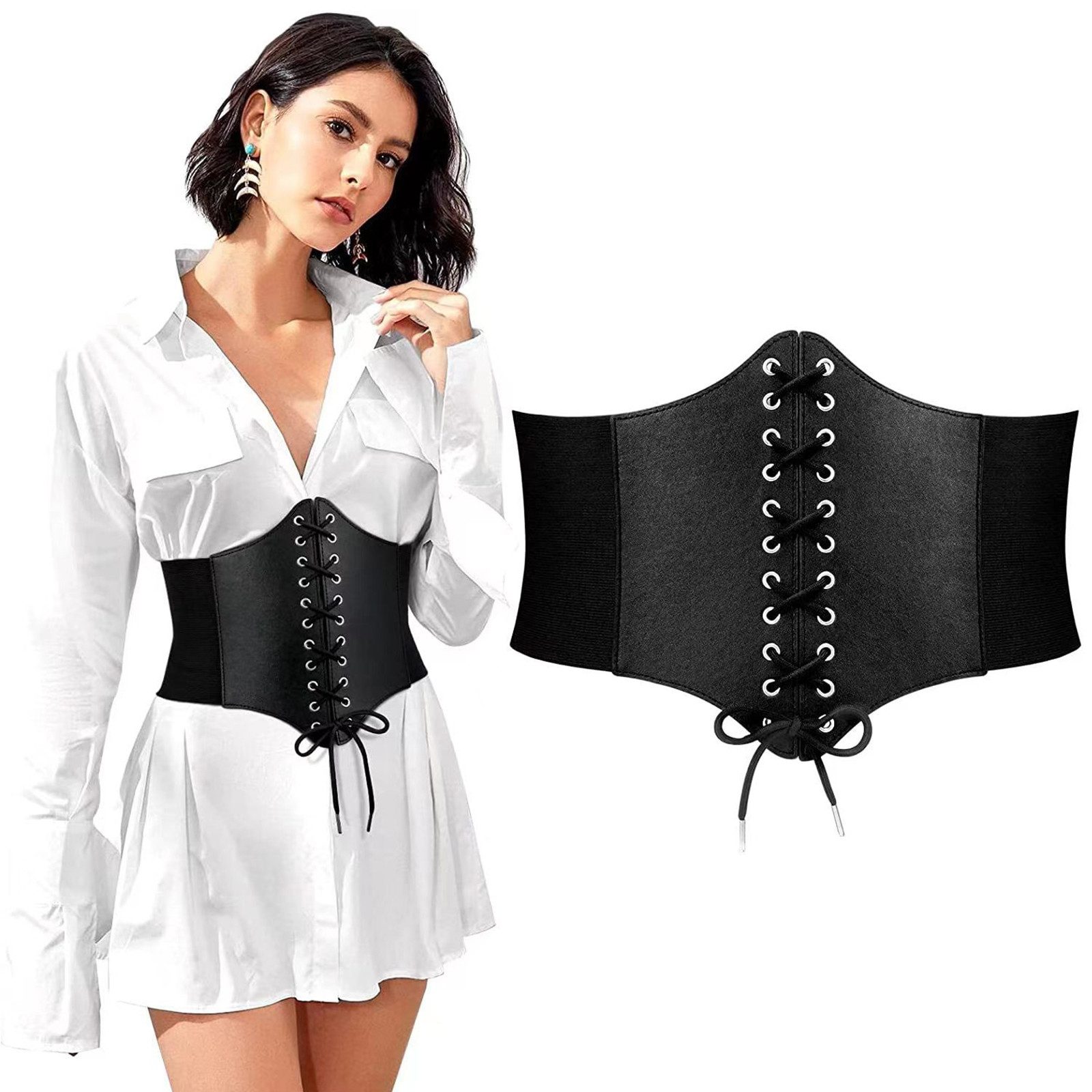 MODFU Taillengürtel Damen elastisch Bindegürtel Schnürgürtel günstig online kaufen
