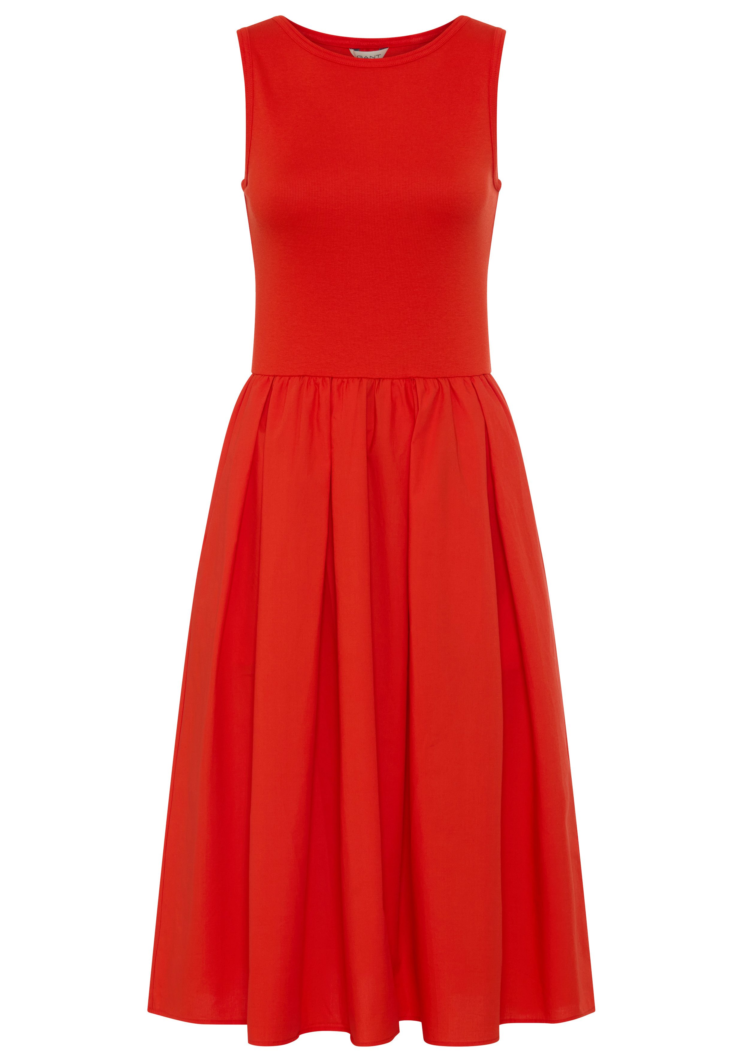Gant Trägerkleid JERSEY WOVEN COMBO Regular fit mit Rundhalsausschnitt