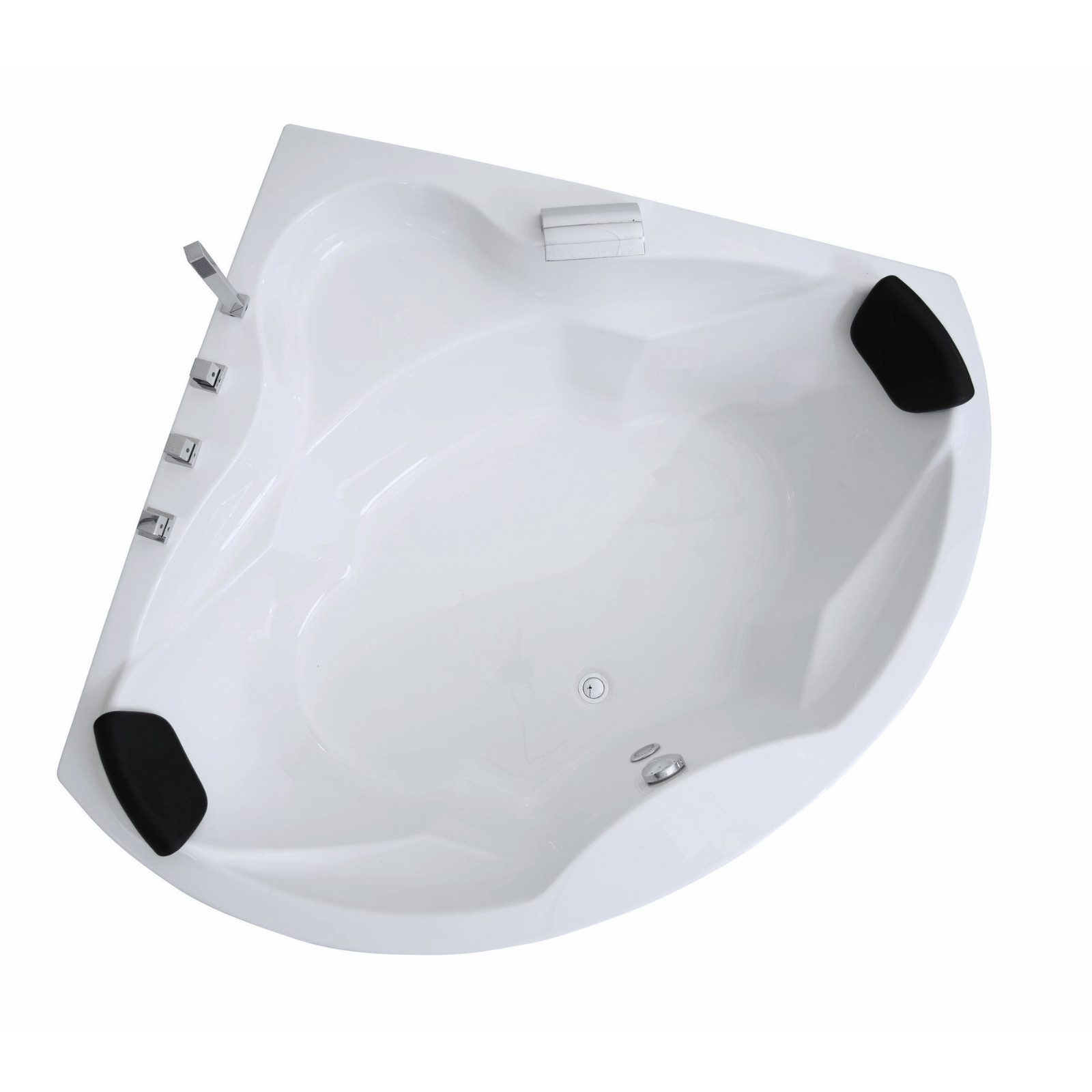 Caribia Eckwanne Vanaty 149x149 Wasserfall Armaturset, 2x Kopfkissen GRATIS