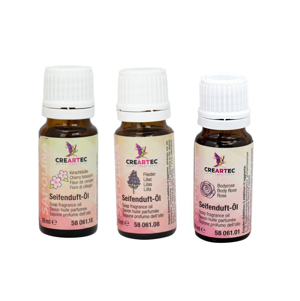 CREARTEC Seifenduftöl 3er Set Frühling - 30ml, je 10ml - für duftende Seife - Made in Germany