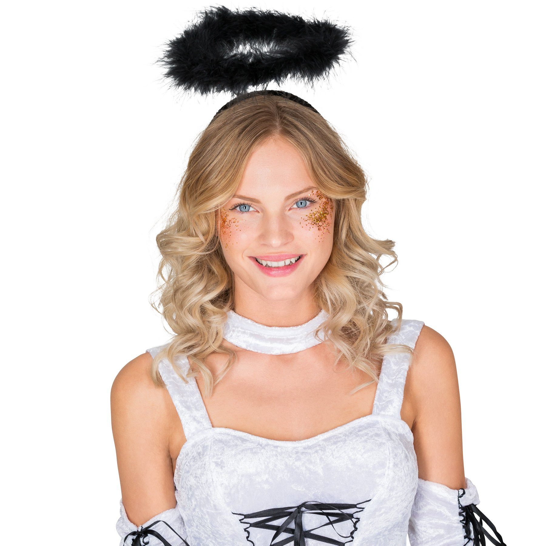 dressforfun Engel-Kostüm Frauenkostüm sexy Angel Pokerface, kurzes sexy Kleid