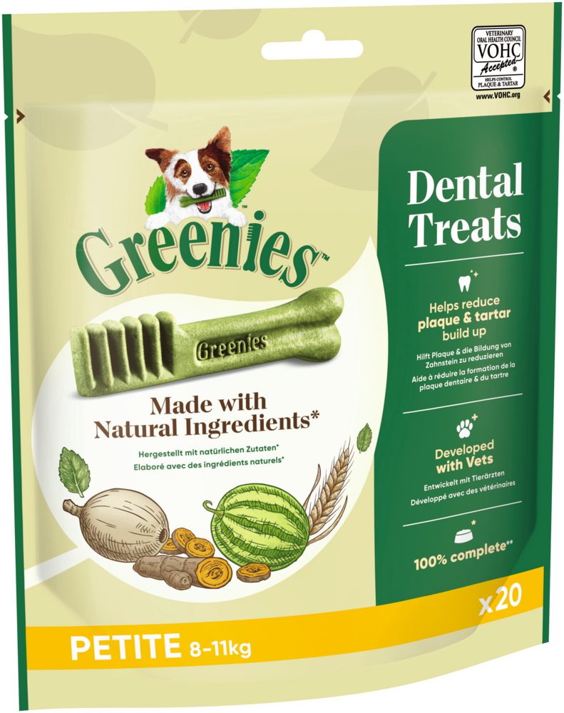 Greenies GREENIES™ Dental Treats Petite für Hunde von 8-11kg 340g, Snack für: Hunde