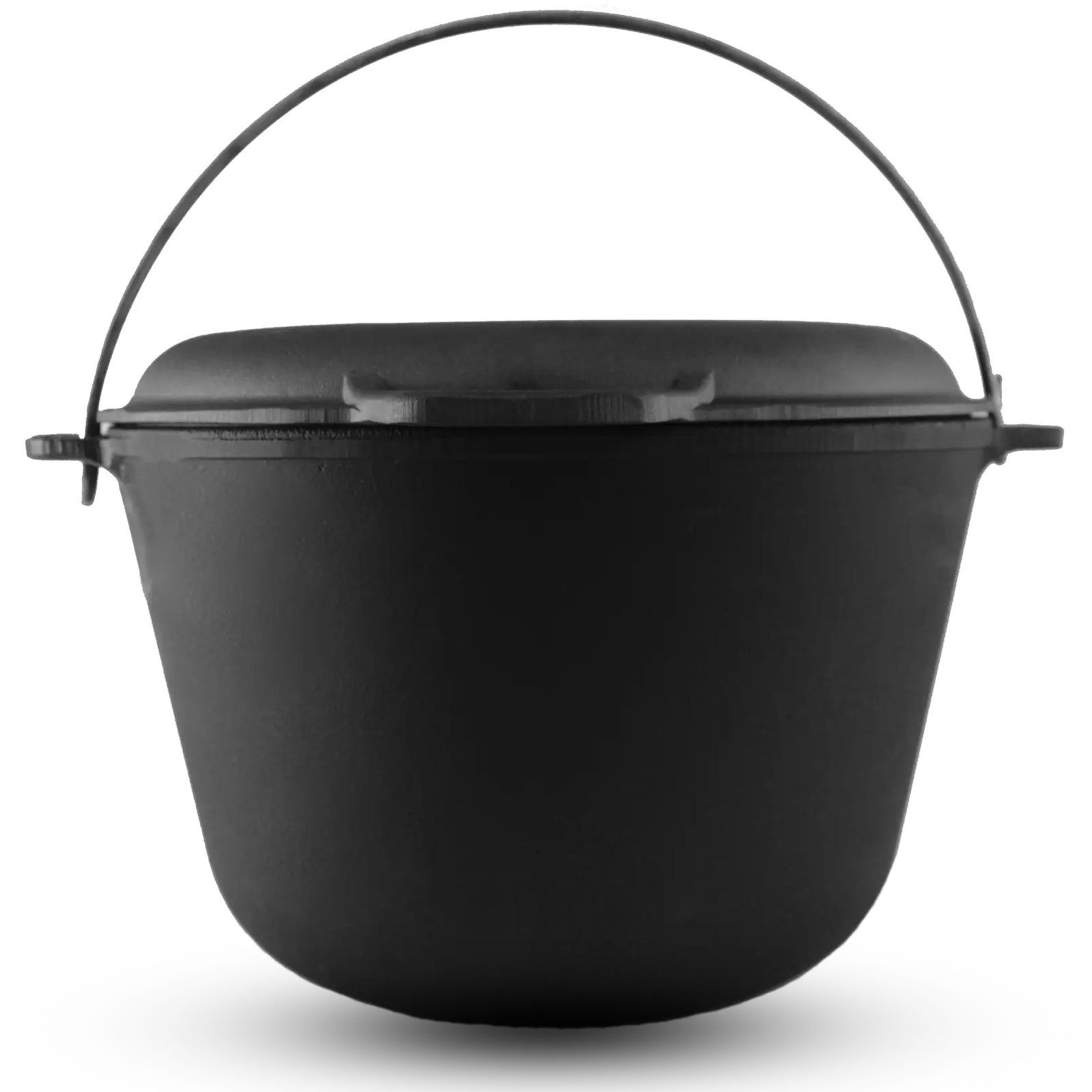 4BIG.fun Grilltopf 8L Kazan Schwenktopf Gusseisen Deckel-Bratpfanne, Gusseisen
