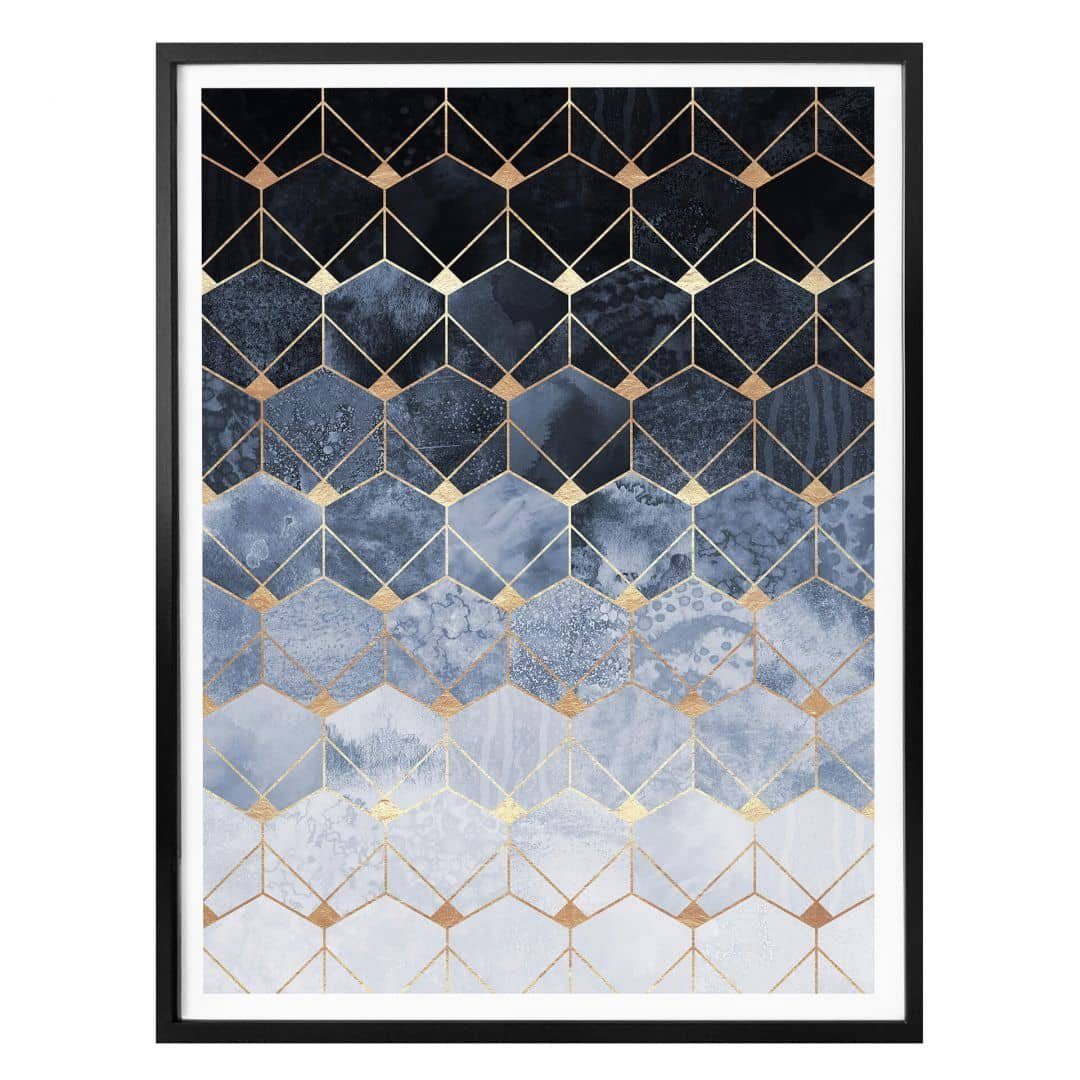 K&L Wall Art Poster Art Deco Wandbild Mädchenzimmer Shabby Chic Poster Schlafzimmer, kunstvolle Wandposter aus 200g/m² Posterpapier, geometrische Wandbilder fürs Wohnzimmer Poster inspirierende Boho Deko