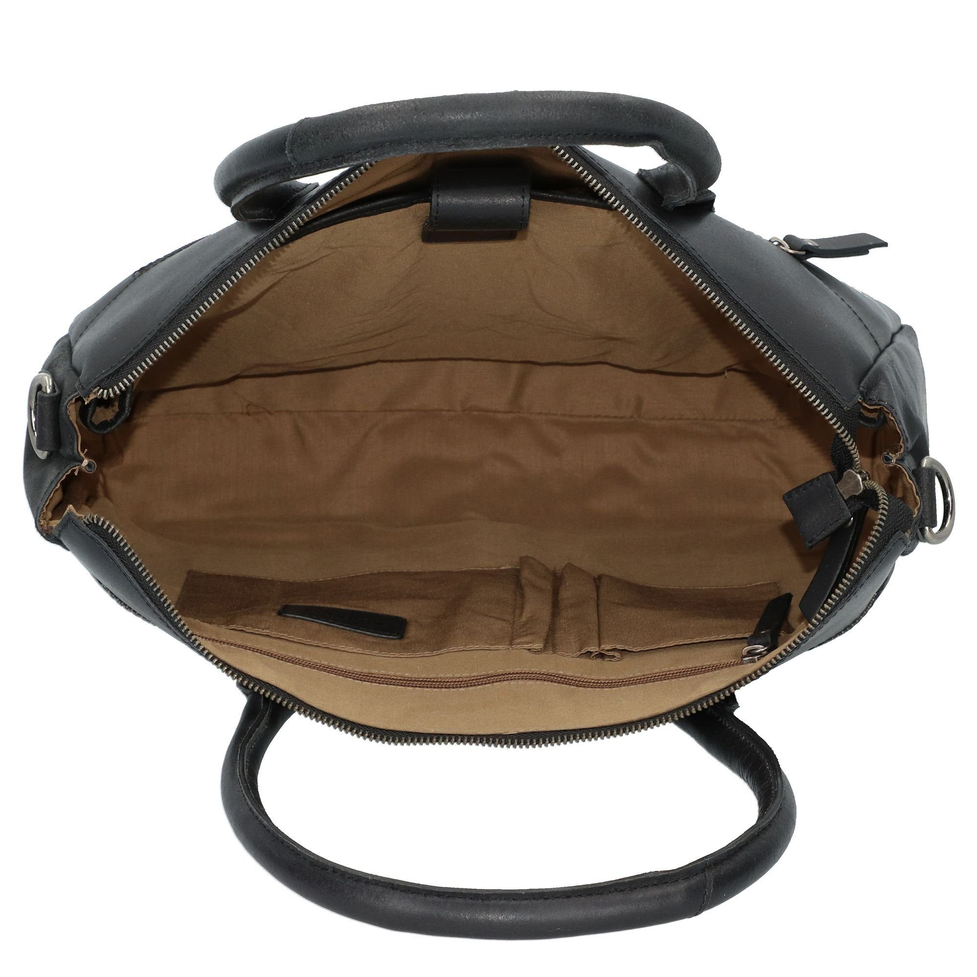 Burkely Schultertasche Vintage, Leder