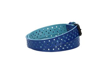 kiddybelts Ledergürtel Kobaltblau Mini 20mm mit durchgehender Lochung & dunkler Rollschließe (KB18-460) sehr weiches Vollrindleder