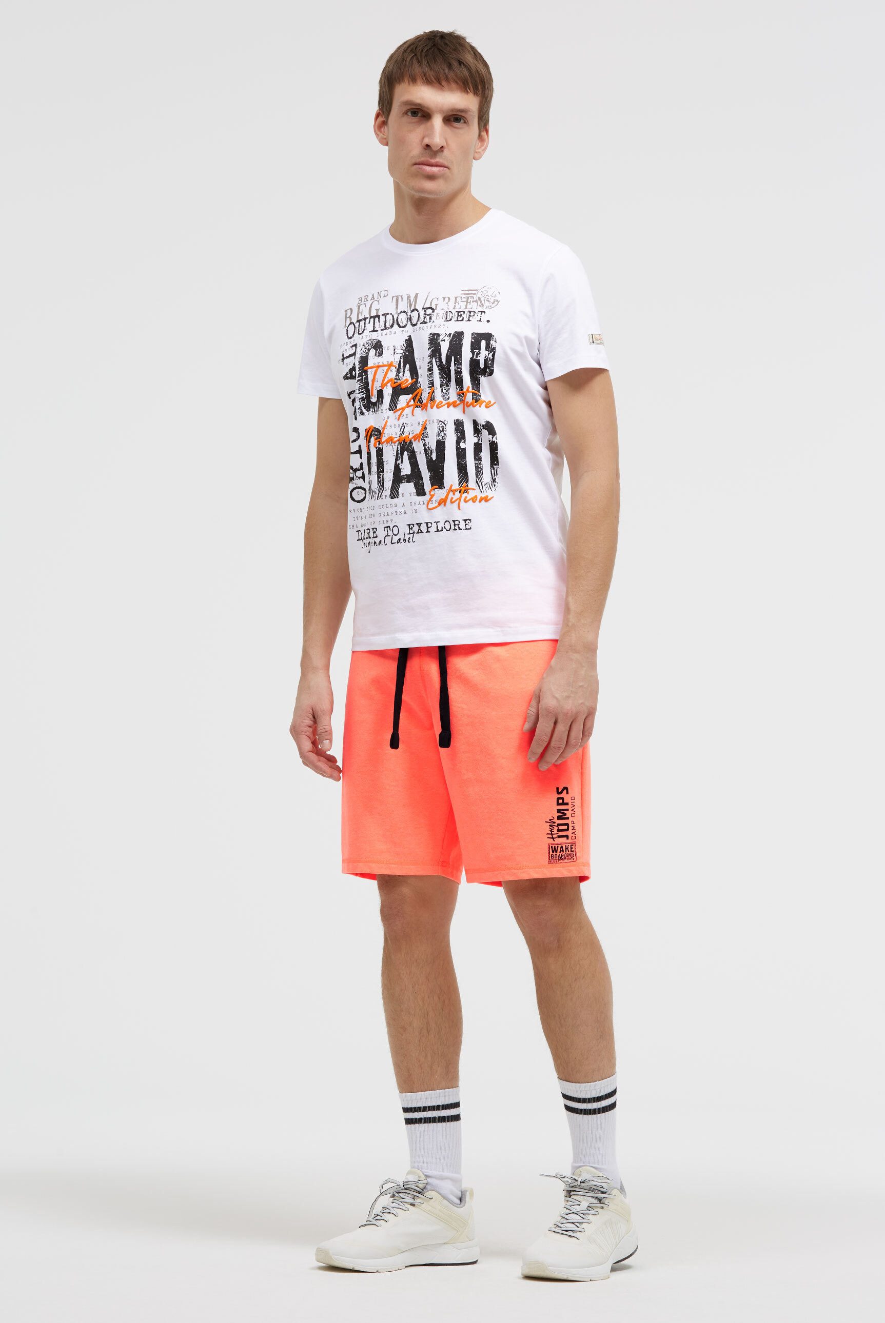 CAMP DAVID Sweatshorts mit Elastikbund & seitlichen Taschen