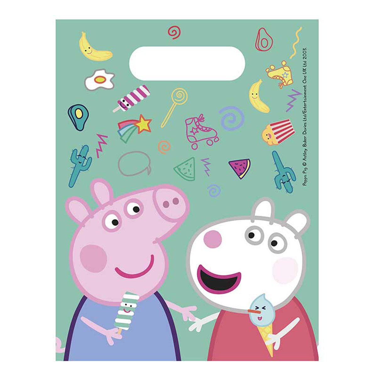 Procos Geschenkpapier Geschenktüte PVC Peppa Pig 6Stk.