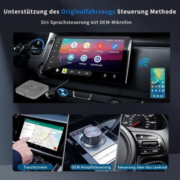 Hikity Android-Auto-Adapter, tragbar, kabelgebunden, kabellos, Plug & Play Adapter, Kabelloser Android Auto-Adapter
