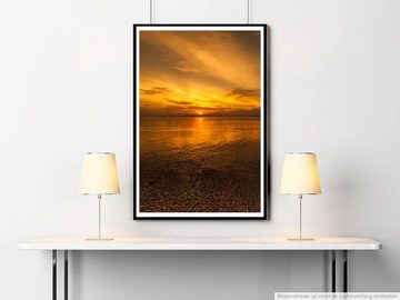 Sinus Art Poster Landschaftsfotografie 60x90cm Poster Früher Sonnenaufgang am Strand
