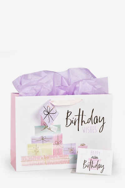 Next Geschenkpapier »Set mit Geburtstagskarte und Geschenktasche«, (1St)