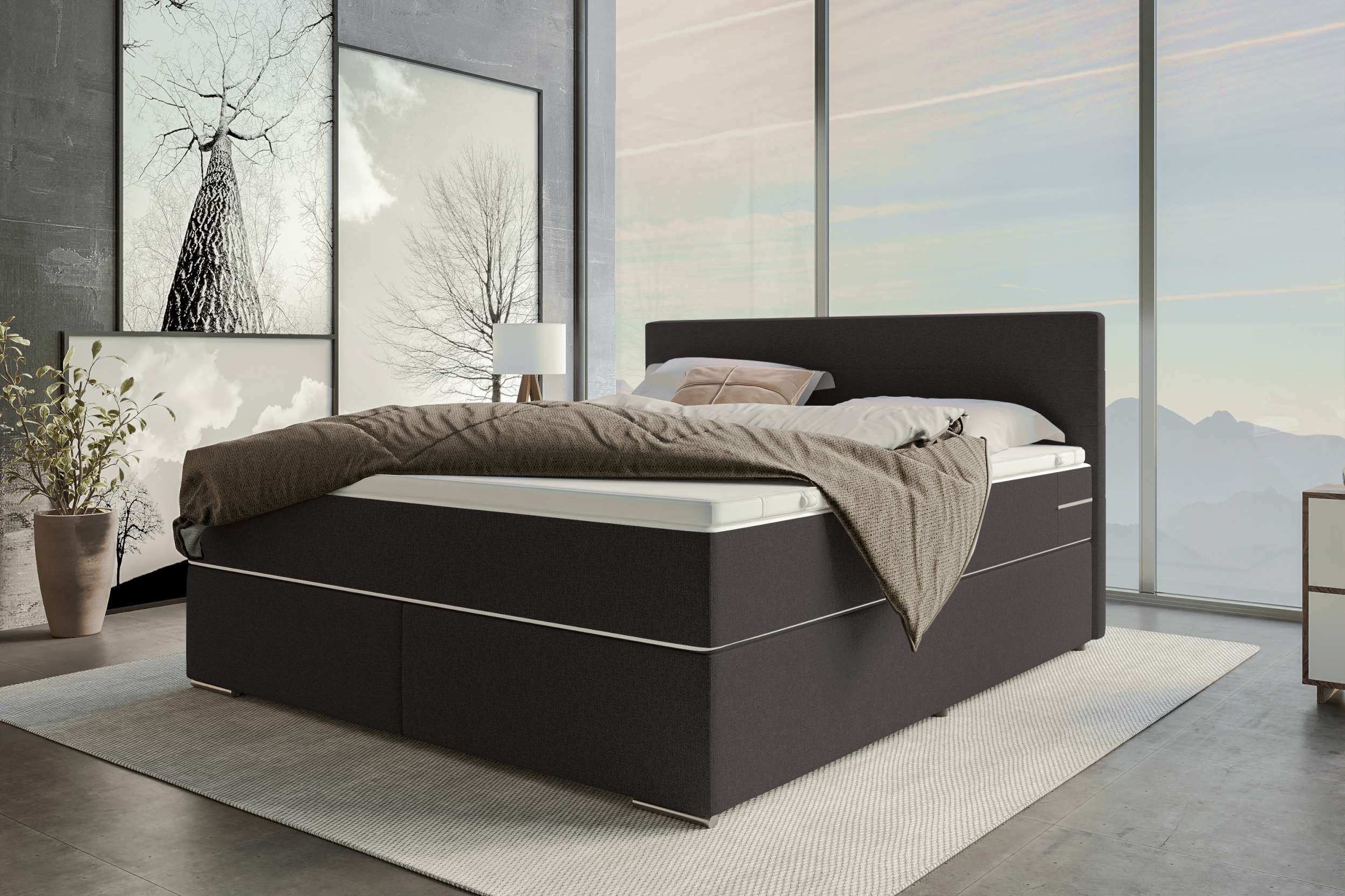 Sofa Dreams Boxspringbett Boxspringbett Valerio (Schlafzimmerbett, Bett), MALMO_NEW