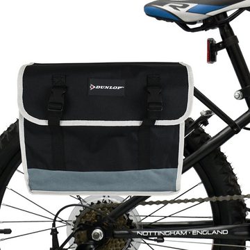 Dunlop Fahrradtasche FGT19, Doppel Fahrradtasche Gepäckträger 14,5L, wasserdicht, Fahrrad (100% Polyester, Belastbarkeit: max. 10 kg / je Tasche), Satteltasche, Tasche, Cityradtasche, Gepäcktasche, Radtasche