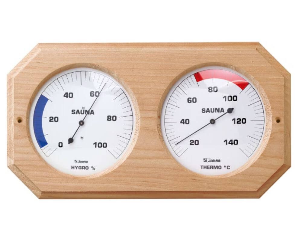 Finnsa® GmbH Infrarot-Thermometer XL-Sauna-Hygrothermometer