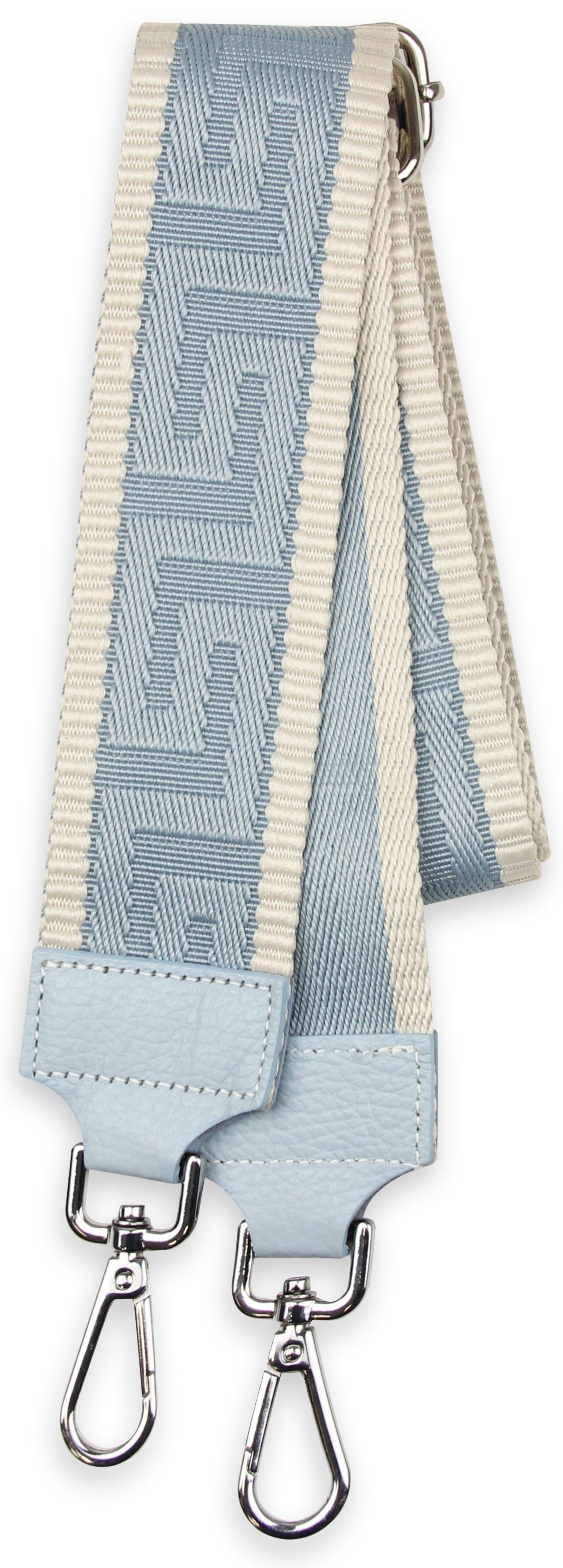 Schulterriemen Muster: IN ITALY, MADE 5cm Gurt, S verstellbarer Schultergurt Hellblau Frentree breiter für Taschen,