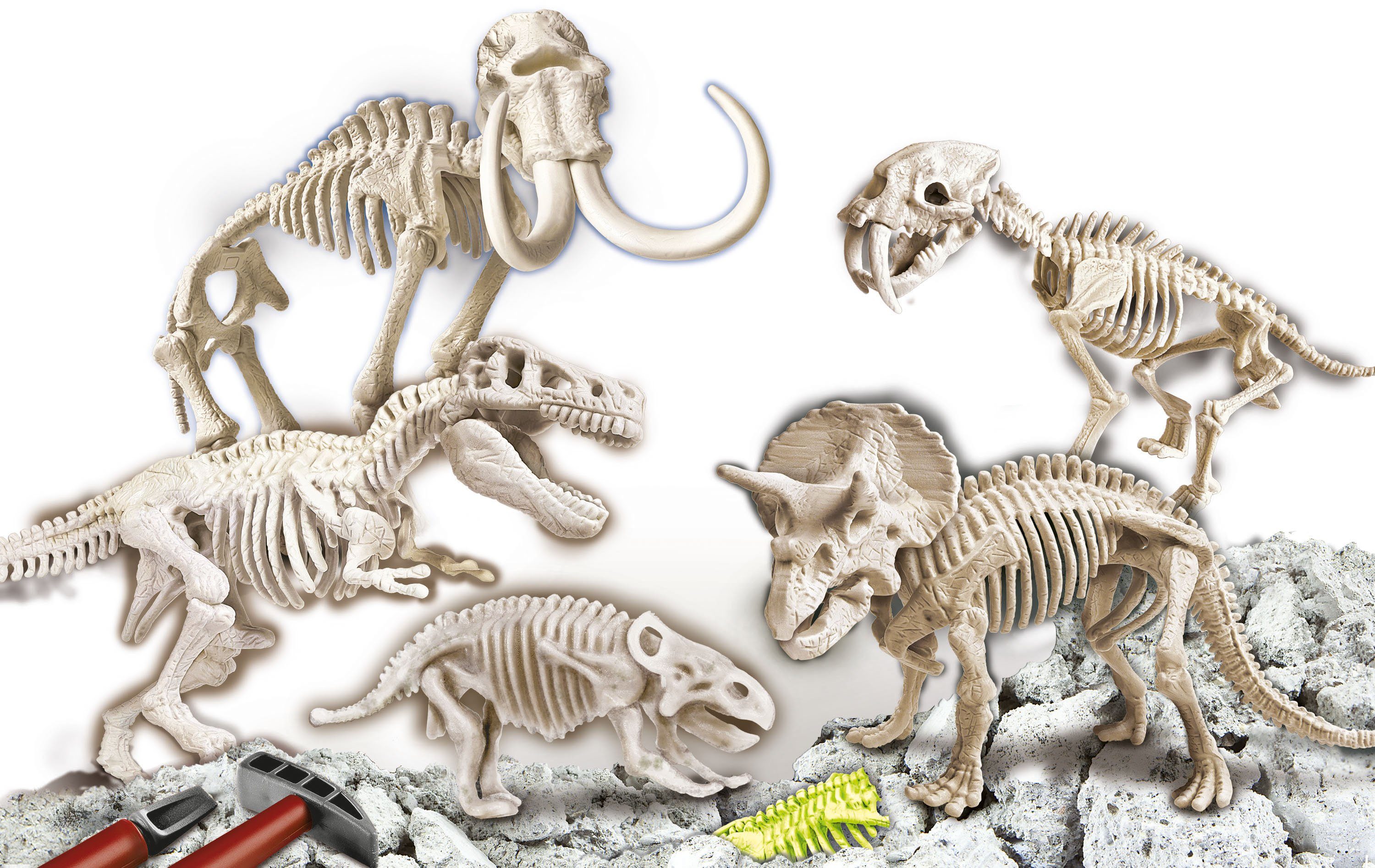 Clementoni® Experimentierkasten Galileo, Ausgrabungs-Set Dino Mega-Collection, Made in Europe