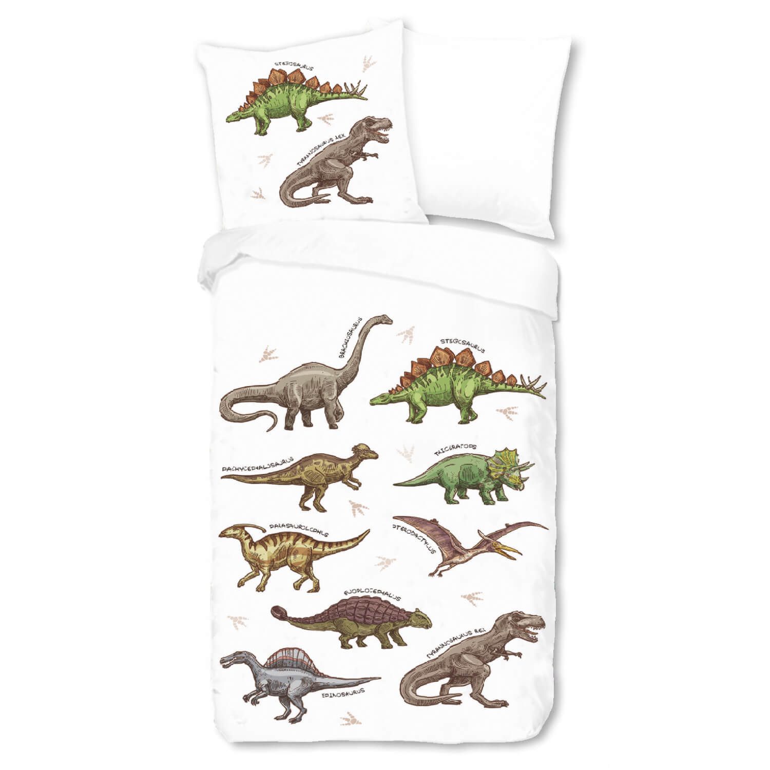 ESPiCO Kinderbettwäsche Dino, Renforcé, 2 teilig, Digitaldruck, Dinosaurier, Tierwelt
