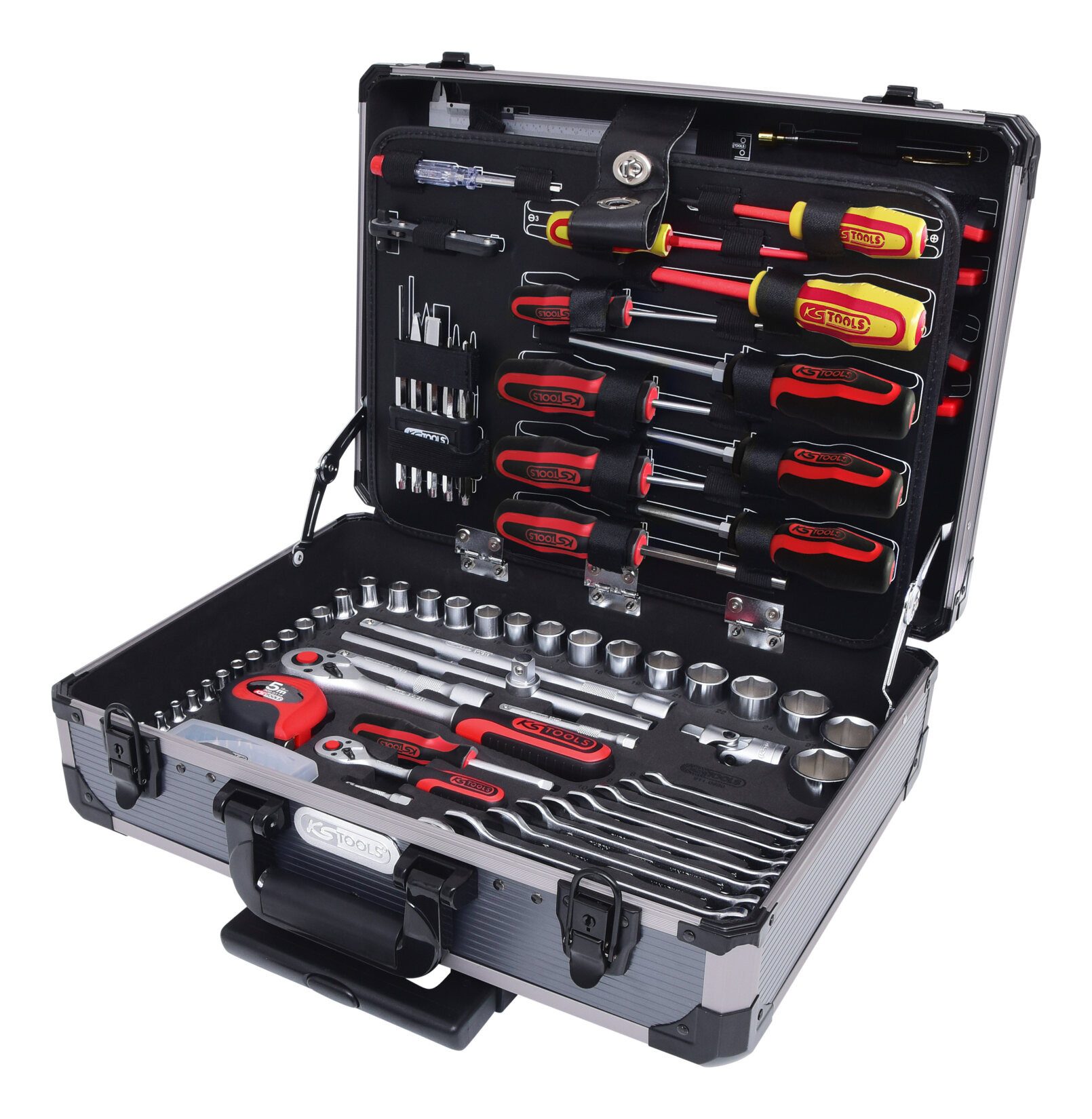 KS Tools Werkzeugkoffer (130 St), 1/4"+1/2" UniversalSatz, 130-teilig