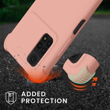kwmobile Handyhülle Hülle für Xiaomi Poco M4 Pro, mit Metall Kette zum Umhängen - Silikon Handy Cover Case Schutzhülle