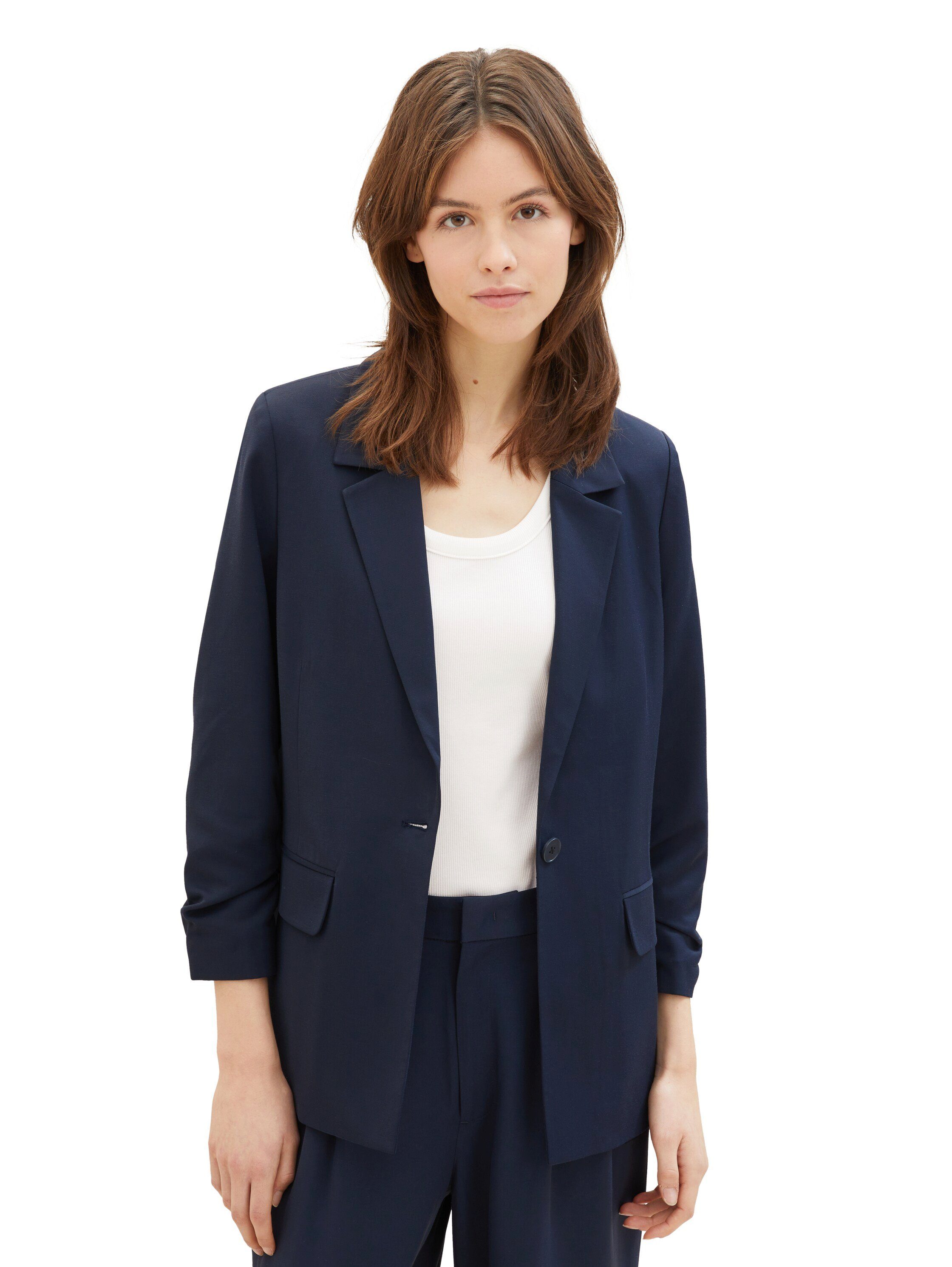 TOM TAILOR Denim Kurzblazer mit gerafften günstig online kaufen