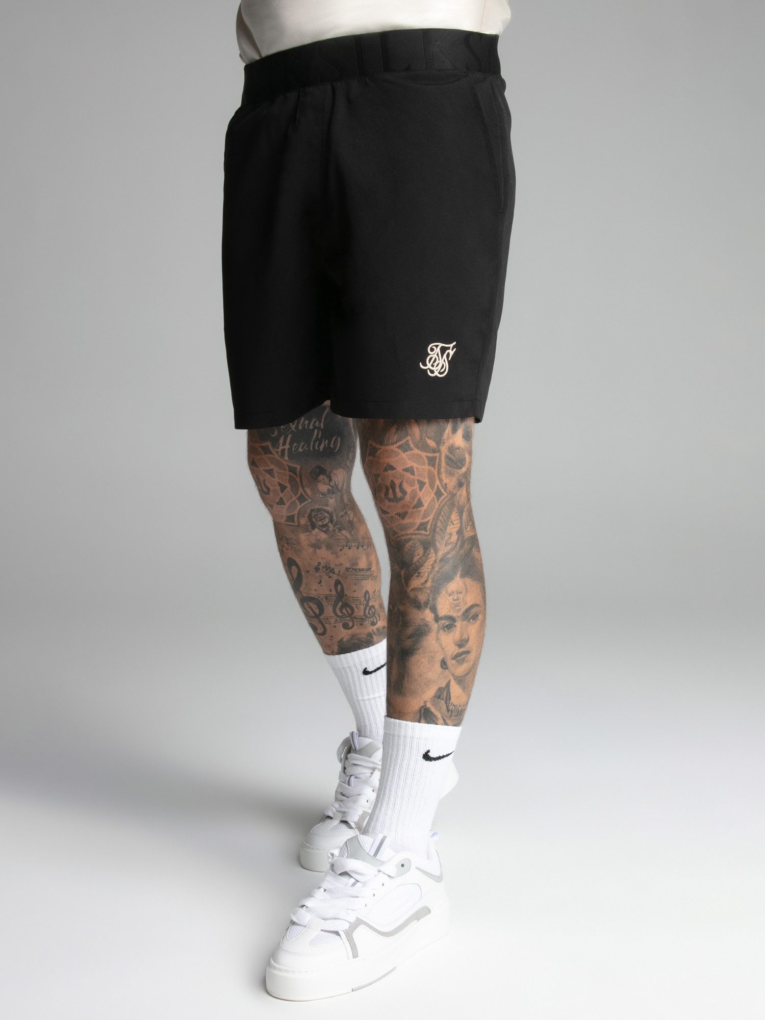 Badeshorts SikSilk Herren Schwarze Badeshorts
