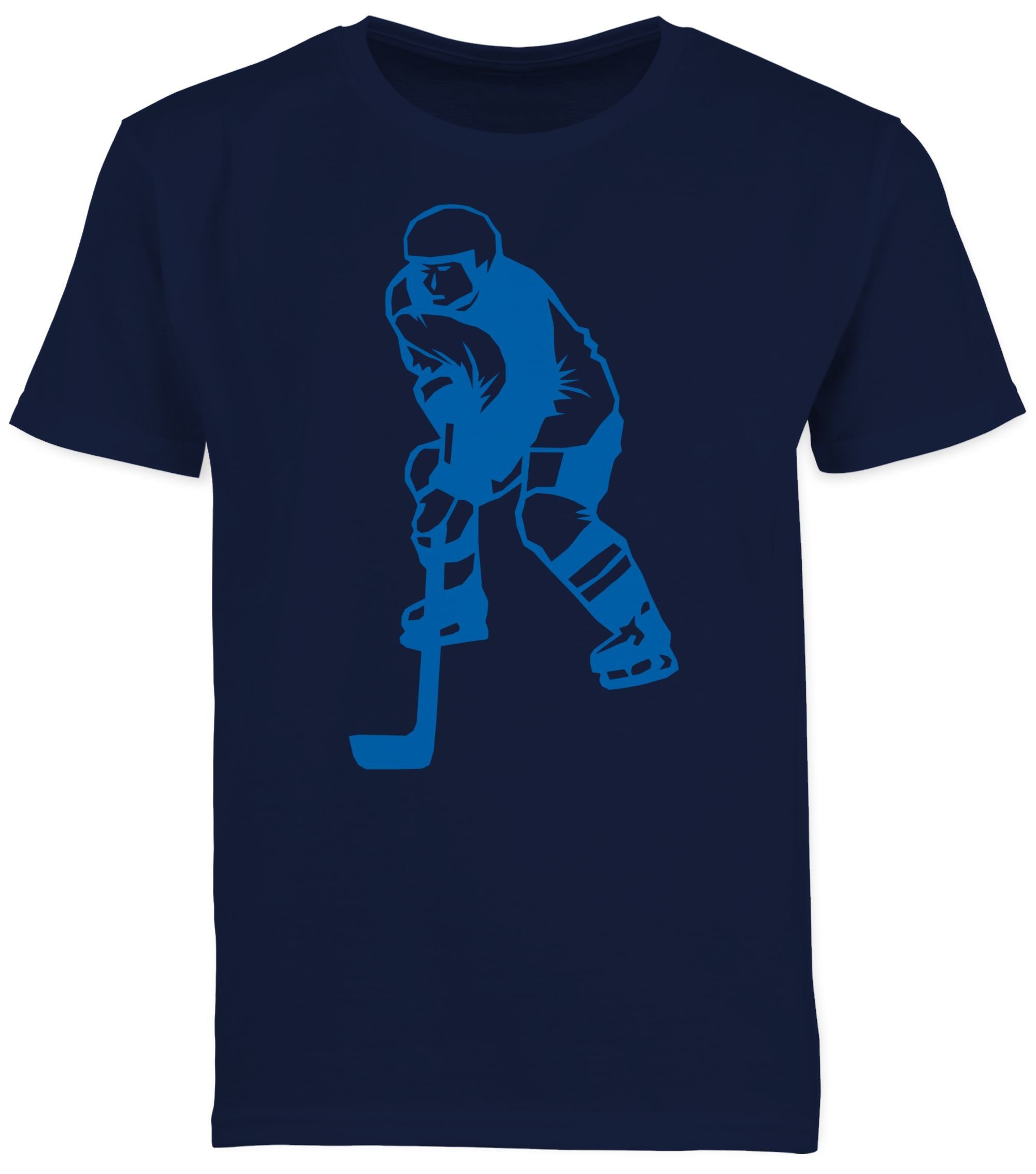 T-Shirt Eishockeyspieler blau