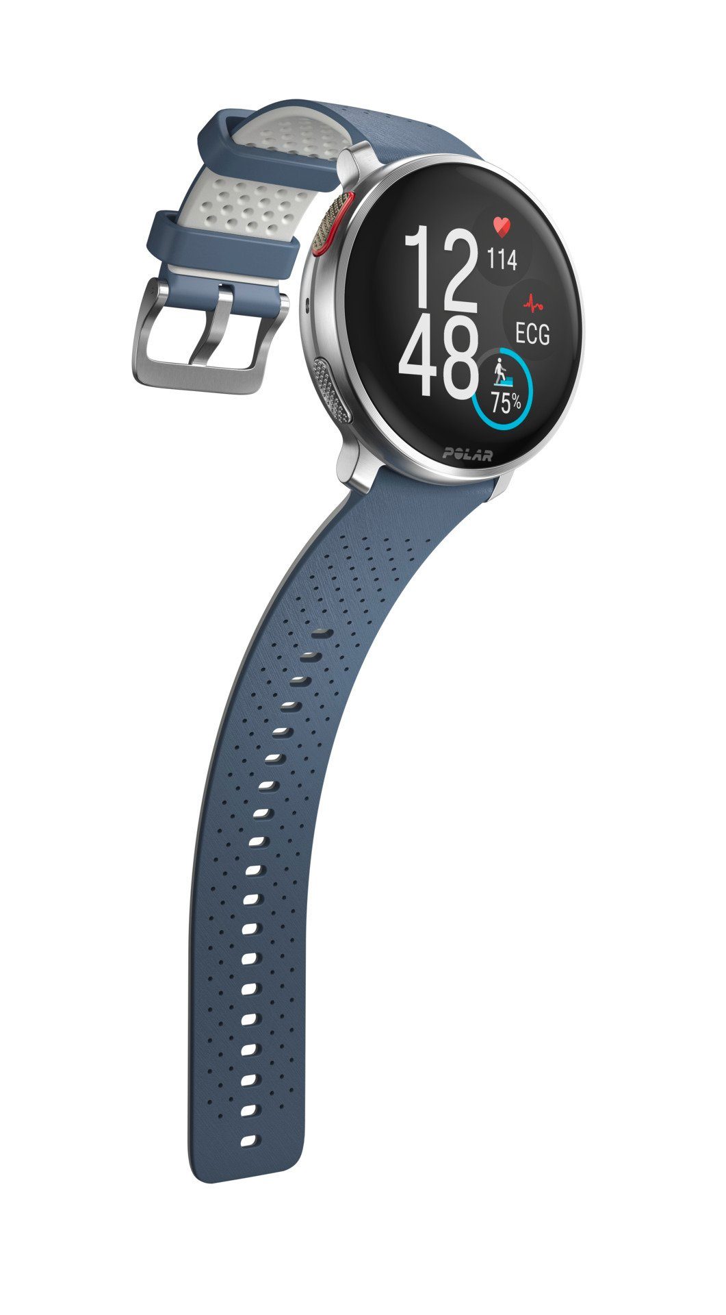 Polar VANTAGE V3 Smartwatch (3,5 cm/1,39 Zoll, Proprietär), Premium-Multisportuhr Silikon-Armband S-L