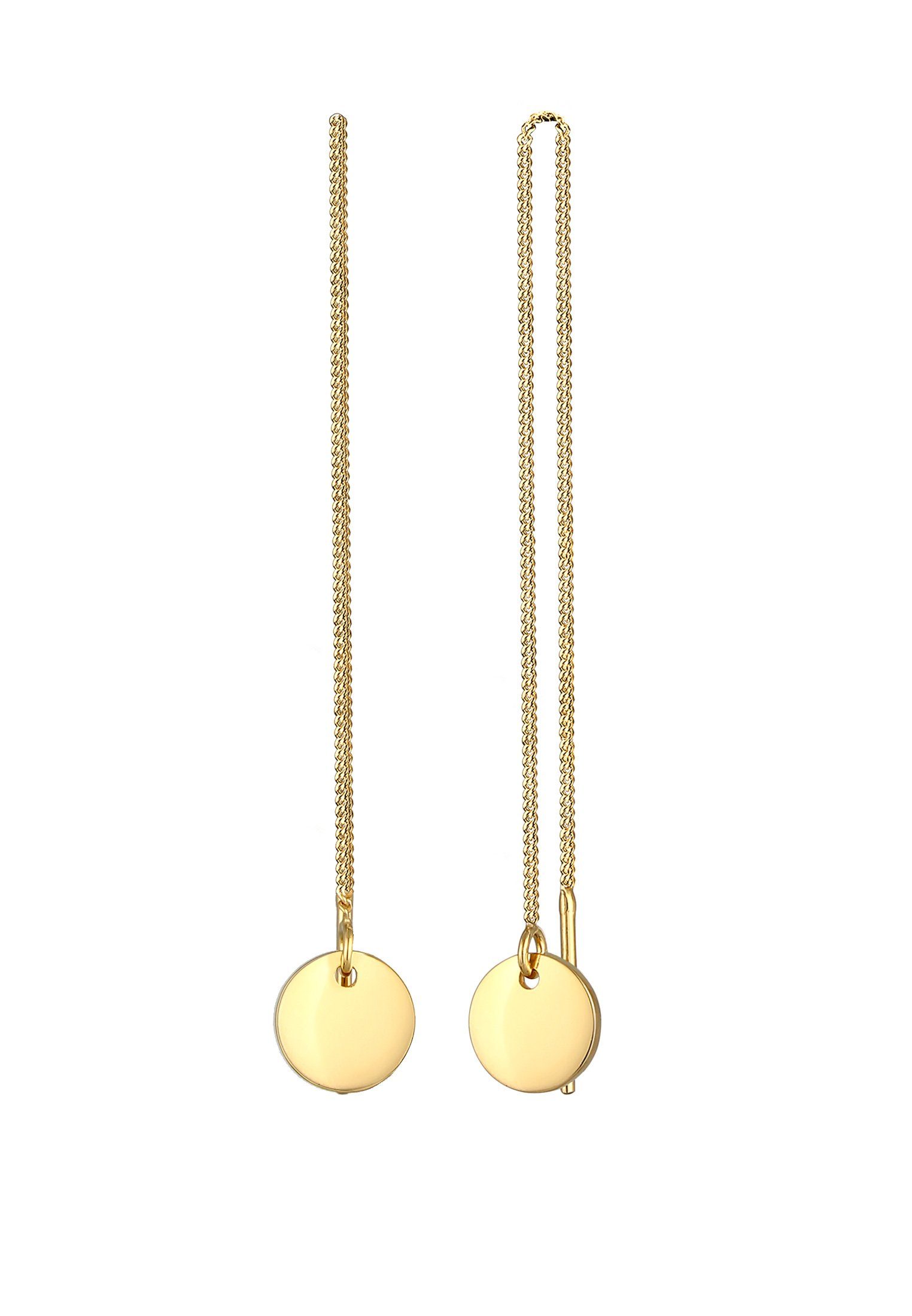 Elli Paar Ohrhänger Durchzieher Plättchen Kreis Hänger 925 Silber günstig online kaufen