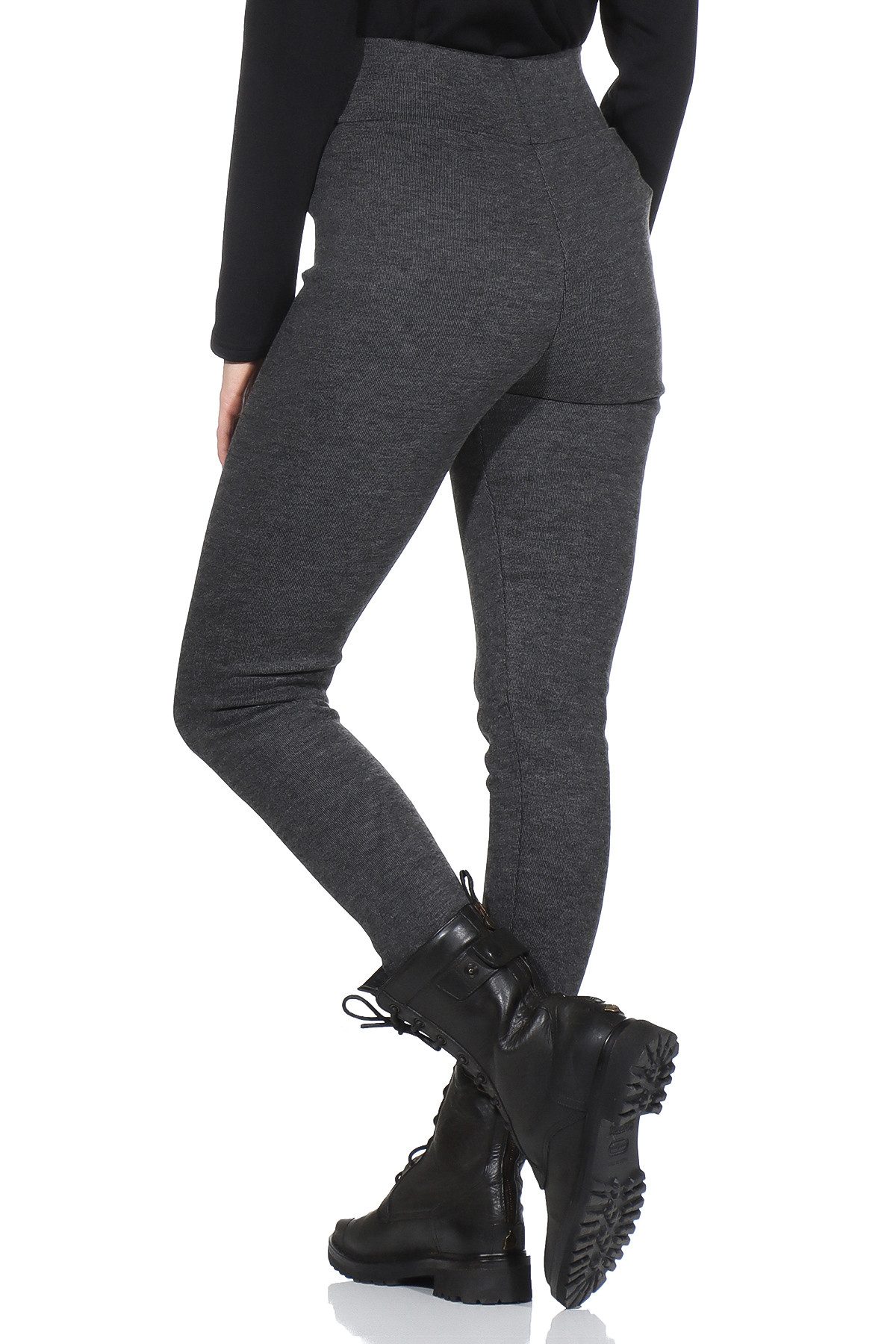OriginalYou Thermoleggings Damen Leggings warme Thermo Leggings gefüttert Nadelstreifenoptik breiter und hoher Komfortbund, weiches Thermofleece