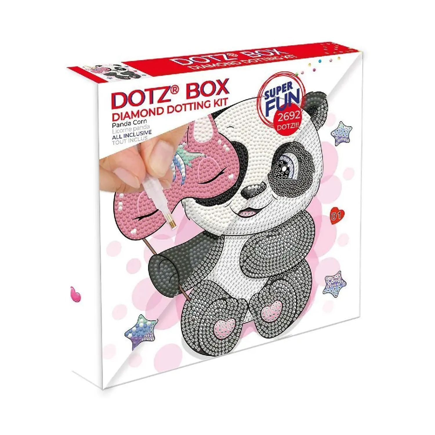 Diamond Dotz Spiel DIAMOND DOTZ - Diamond Painting Panda mit Maske