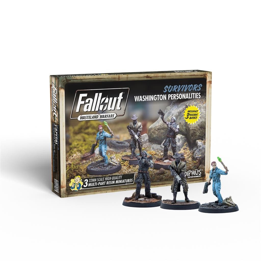 Modiphius Entertainment Modellbausatz Fallout: WW - Survivors: Washington Personalities - Englisch