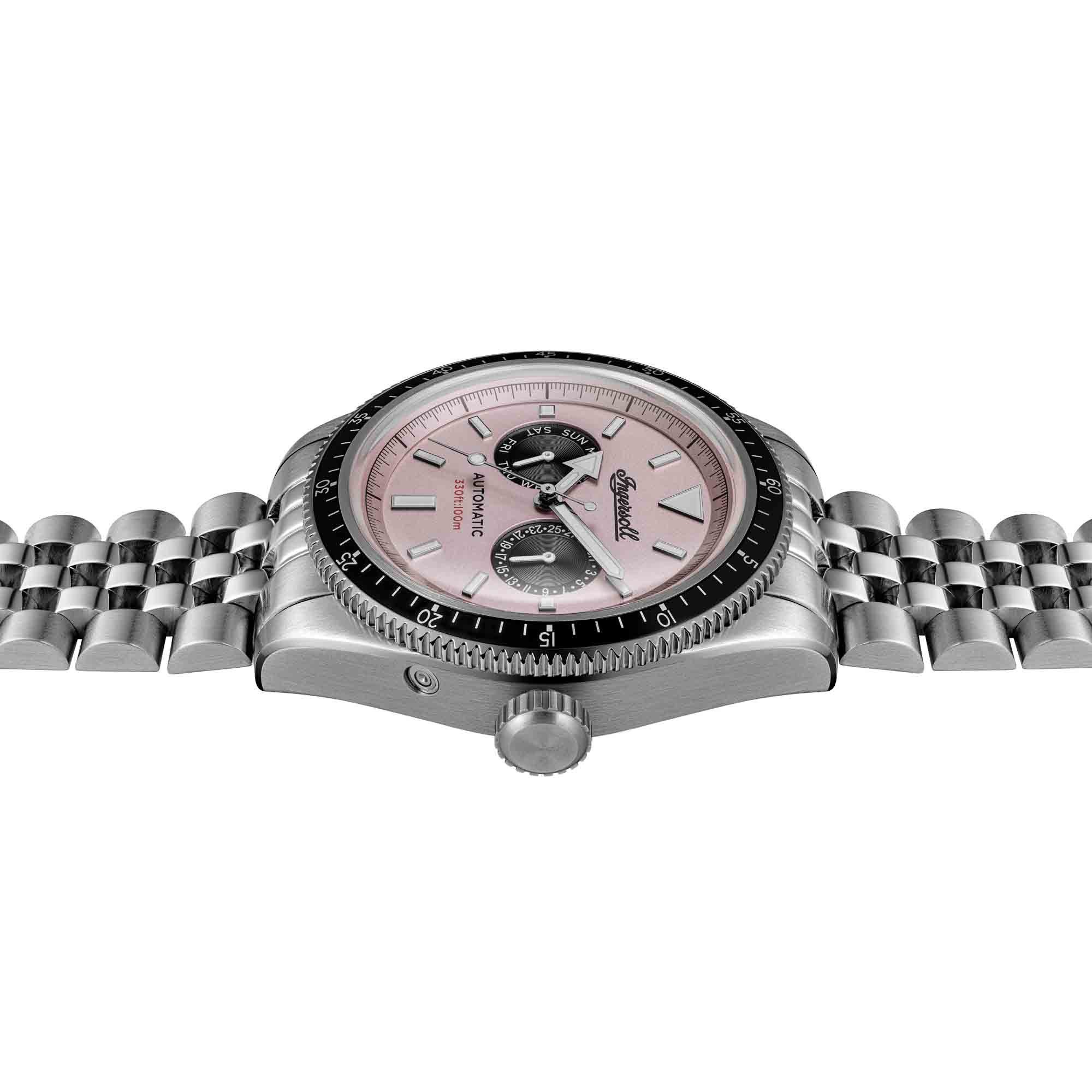 Ingersoll Automatikuhr The Outlaw I17201, Armbanduhr, Herrenuhr, Mechanische Uhr, Edelstahlarmband, analog