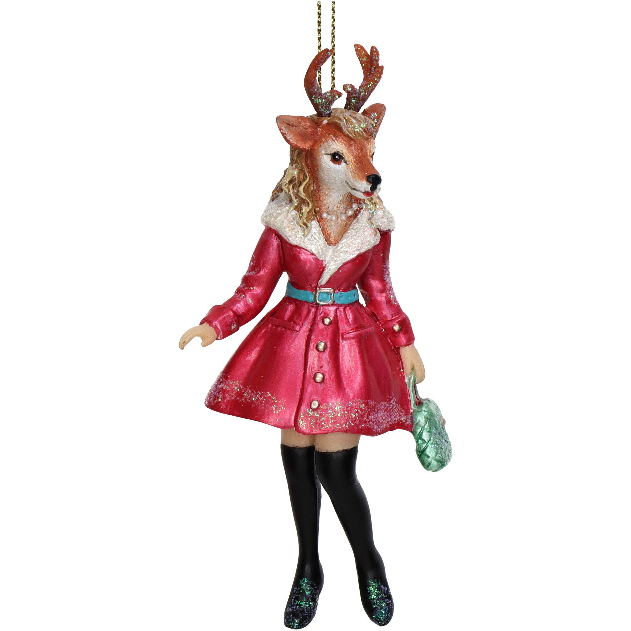 HD Collection Christbaumschmuck, Christbaumschmuck 12,7cm Keramik Hirsch La günstig online kaufen