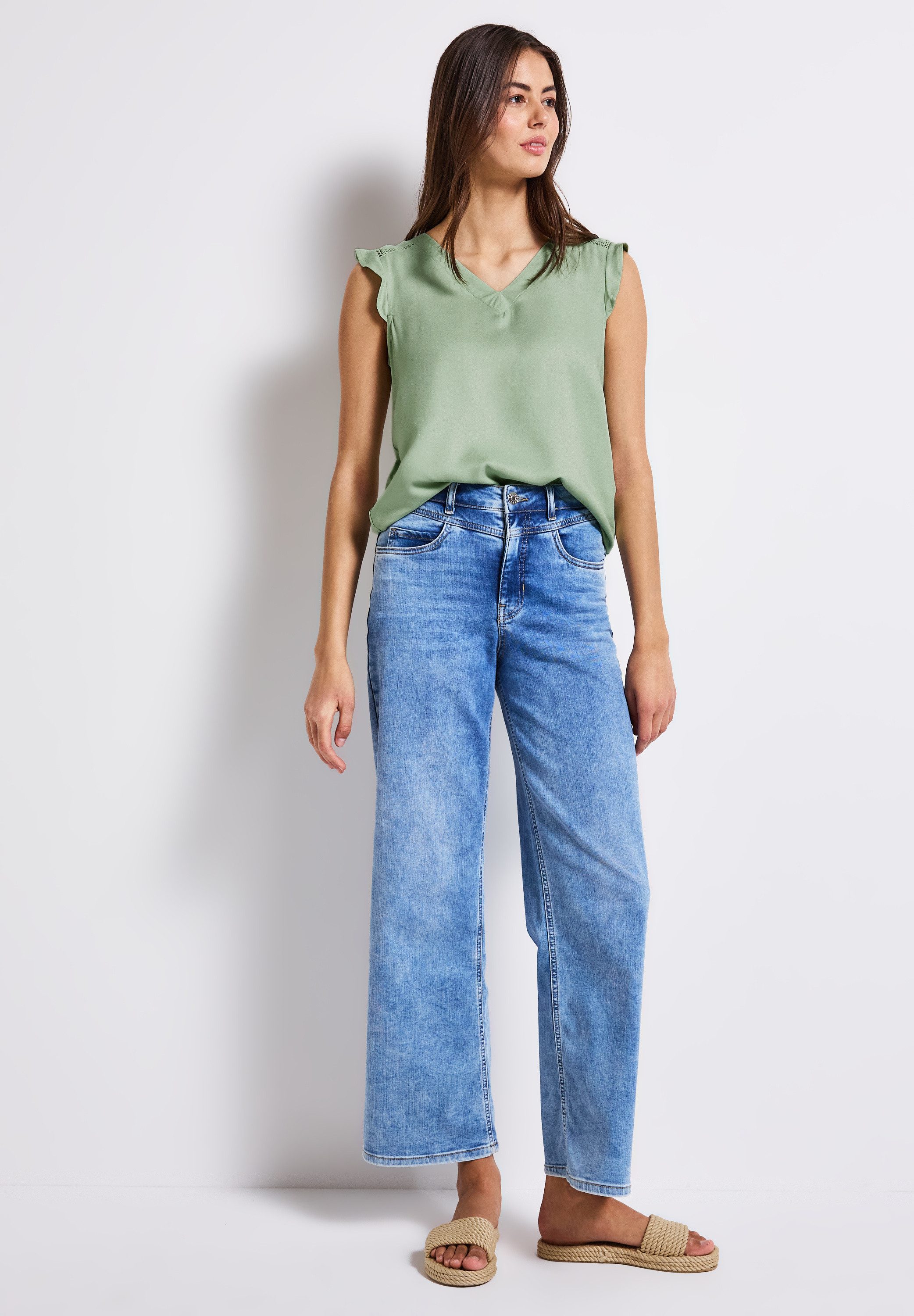 STREET ONE Shirttop mit Häkeldetails