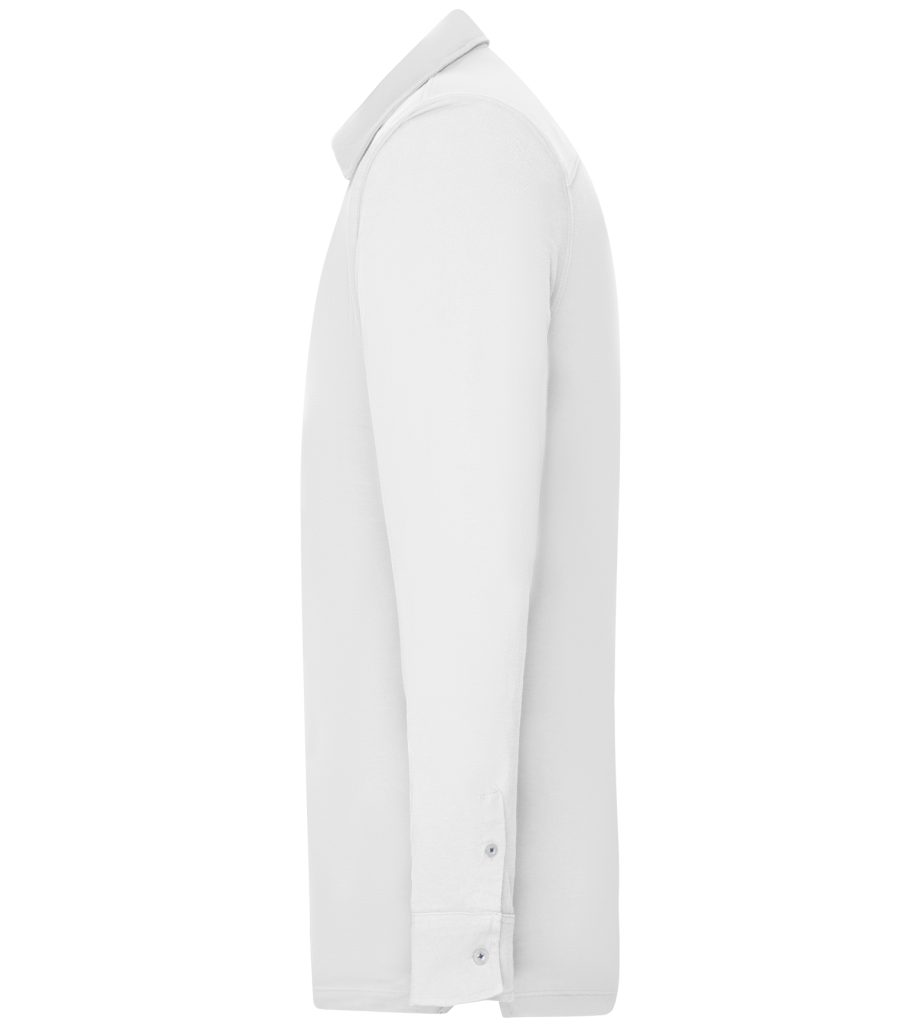 Washed Langarm-Poloshirt Polo white/navy-white Herren & Feine 2 Piqué-Qualität (Doppelpack, in Langarm Nicholson Optik James Sportliches JN714 Stück)