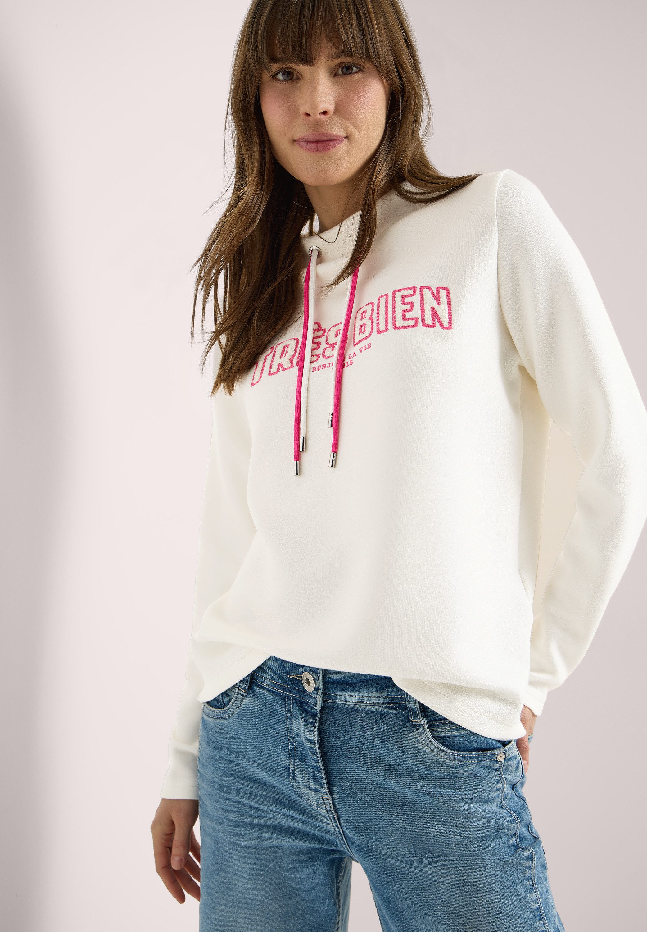 CECIL Sweatshirt aus softem Materialmix günstig online kaufen